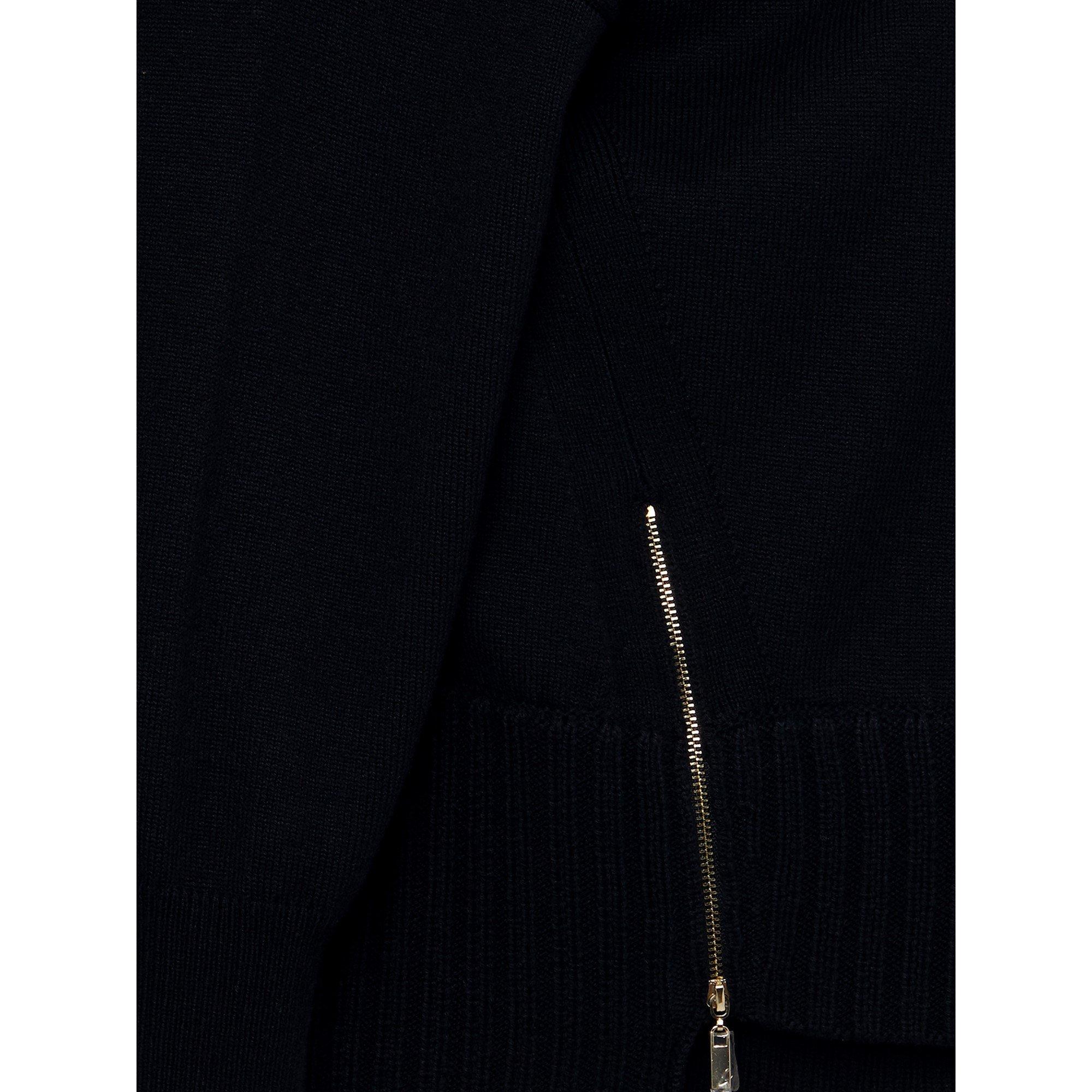 Navy - Phase Eight - Steph Wool Mix Zip Knit Jumper - 5