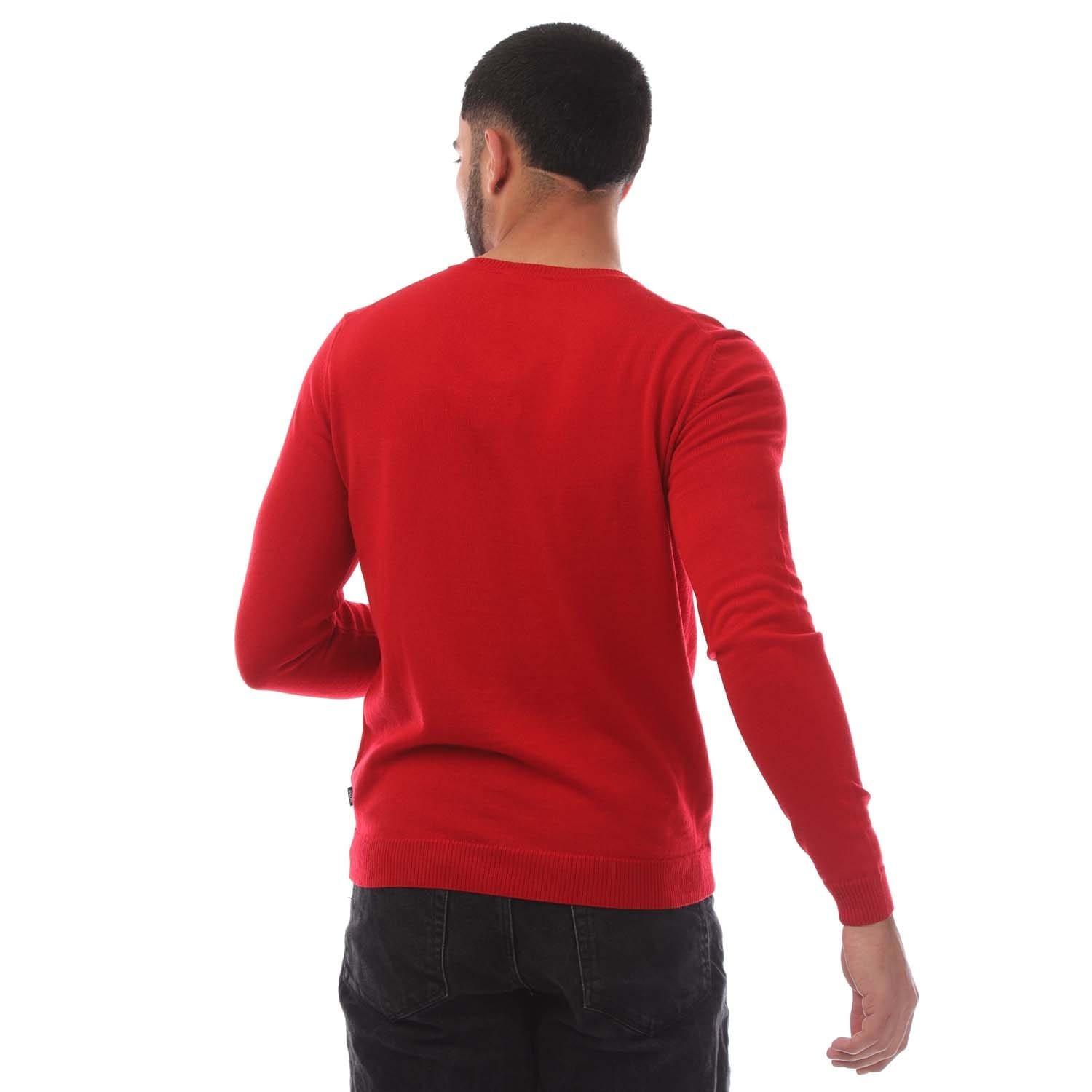 Red - Boss - Batisse-E V-Neck Sweater - 3