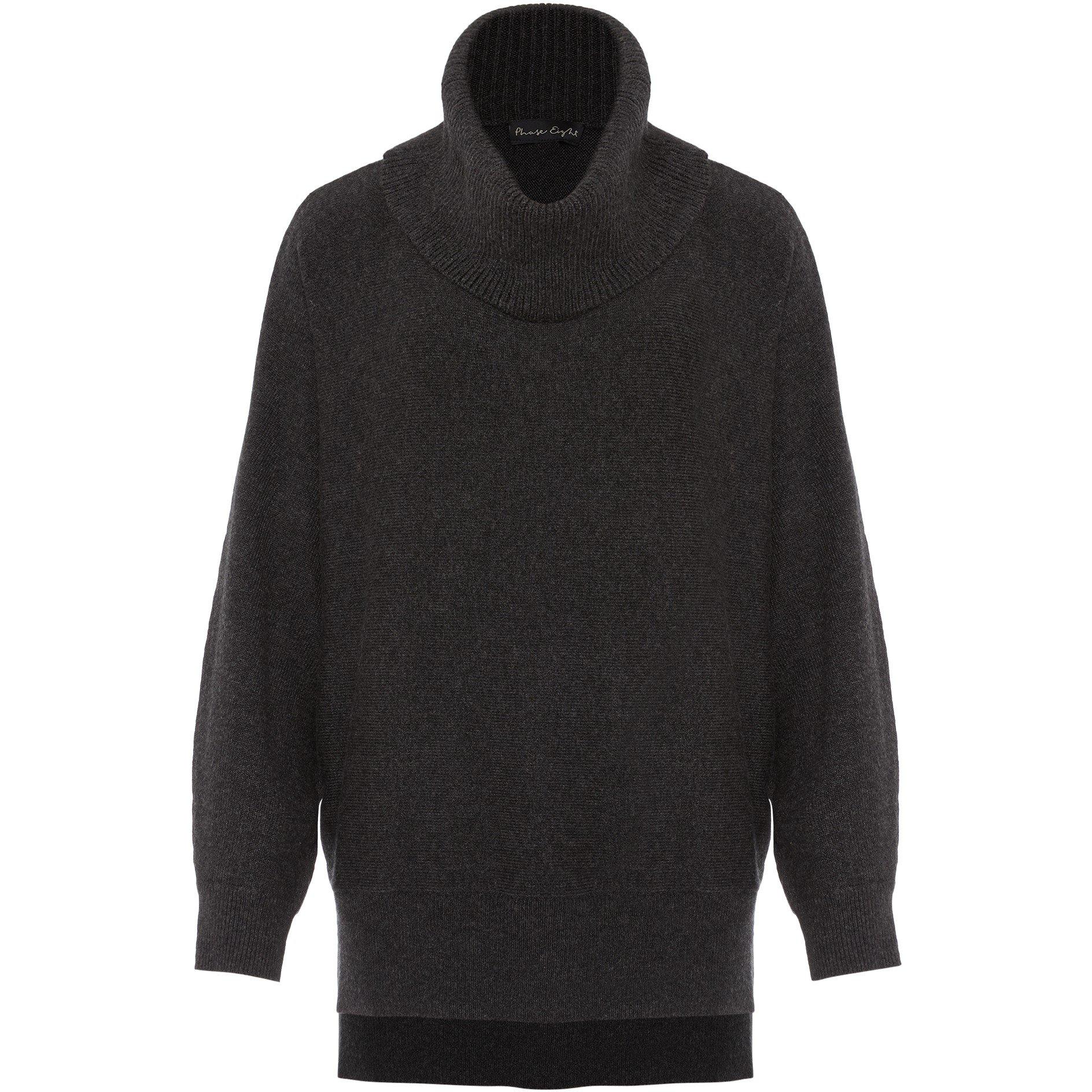 Phase Eight Women's Palmer Cowl Knit Jumper - Charcoal - S