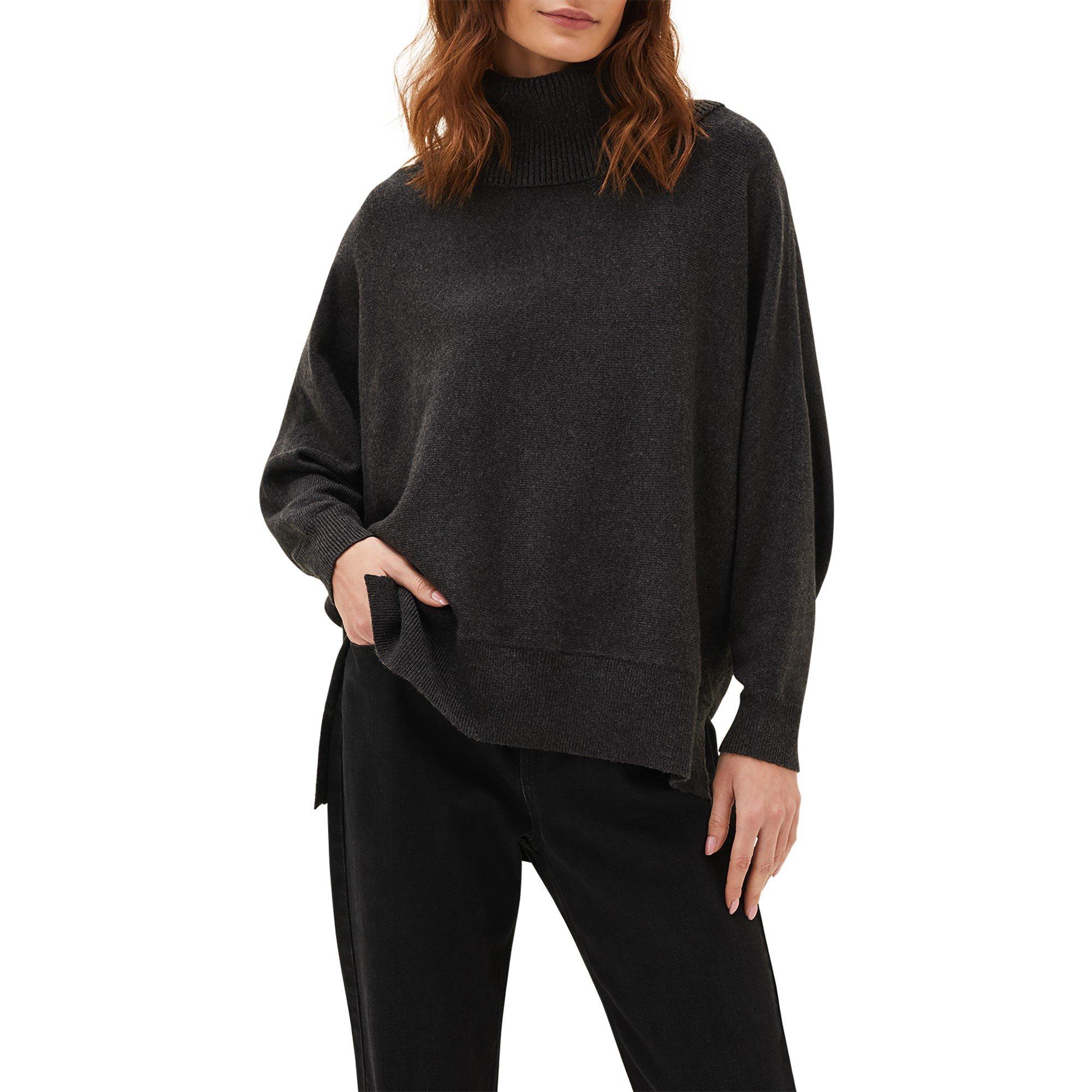 Charcoal - Phase Eight - Palmer Cowl Knit Jumper - 2