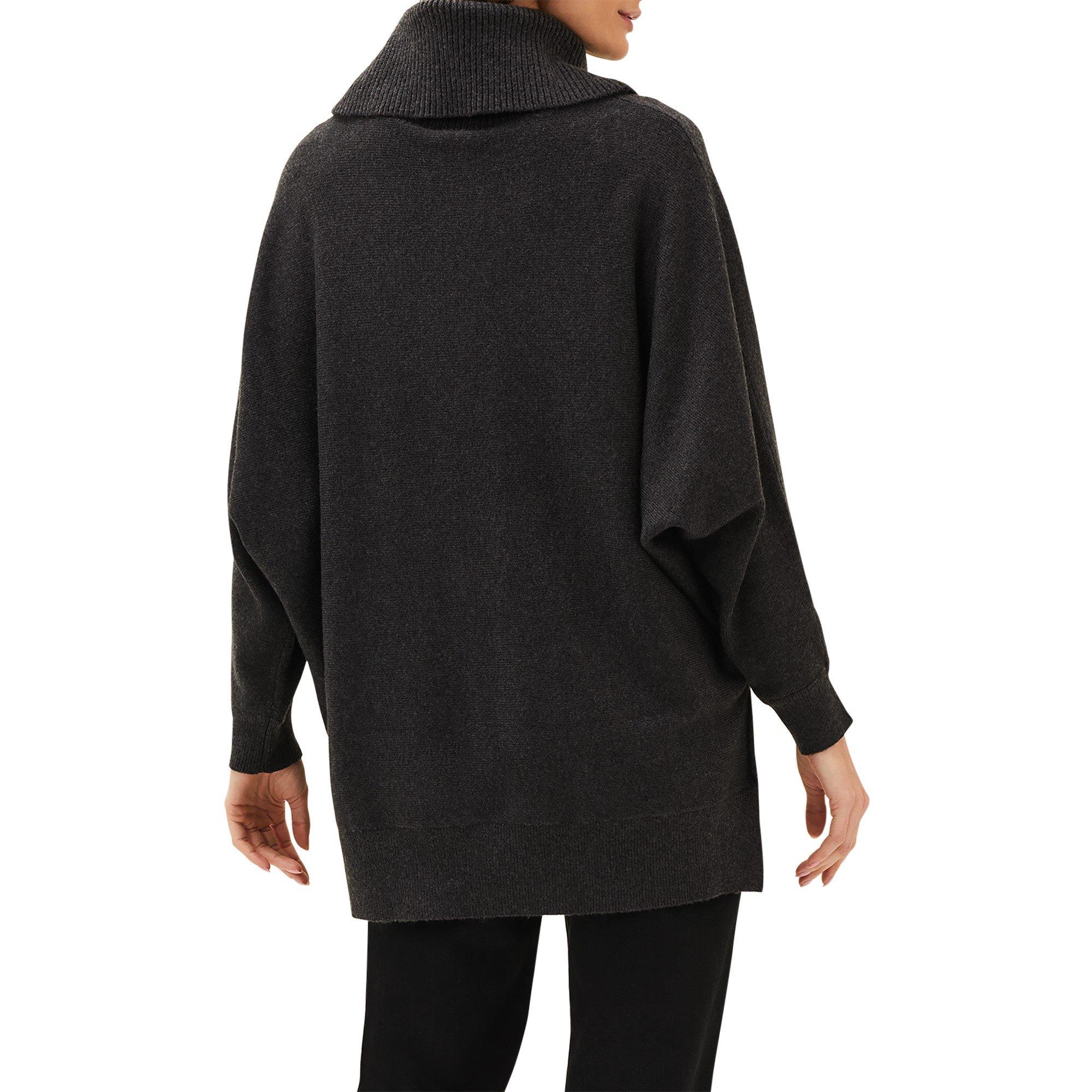 Charcoal - Phase Eight - Palmer Cowl Knit Jumper - 3