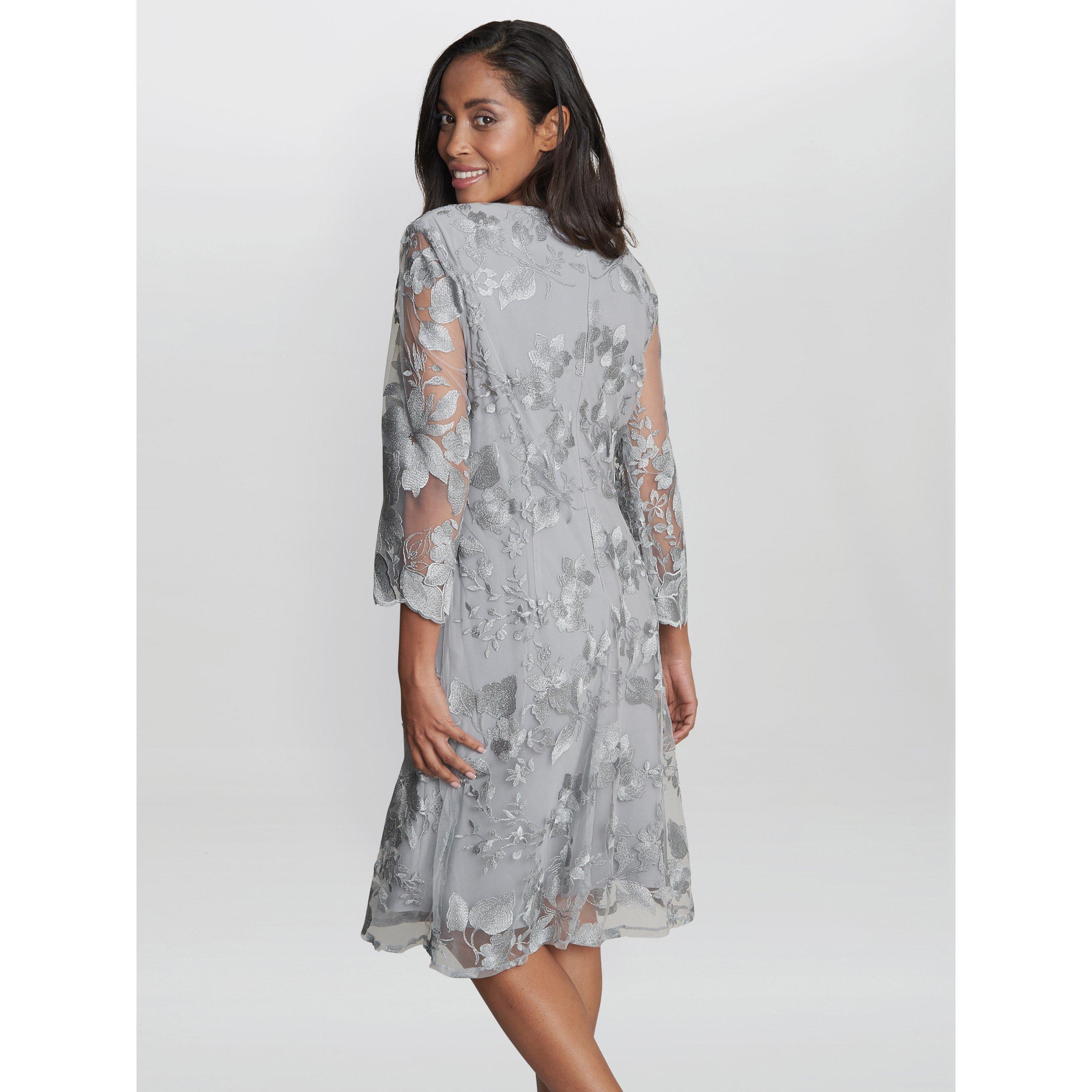 Dove - Gina Bacconi - Savoy Lace Mock Jacket With Jersey Dress - 2