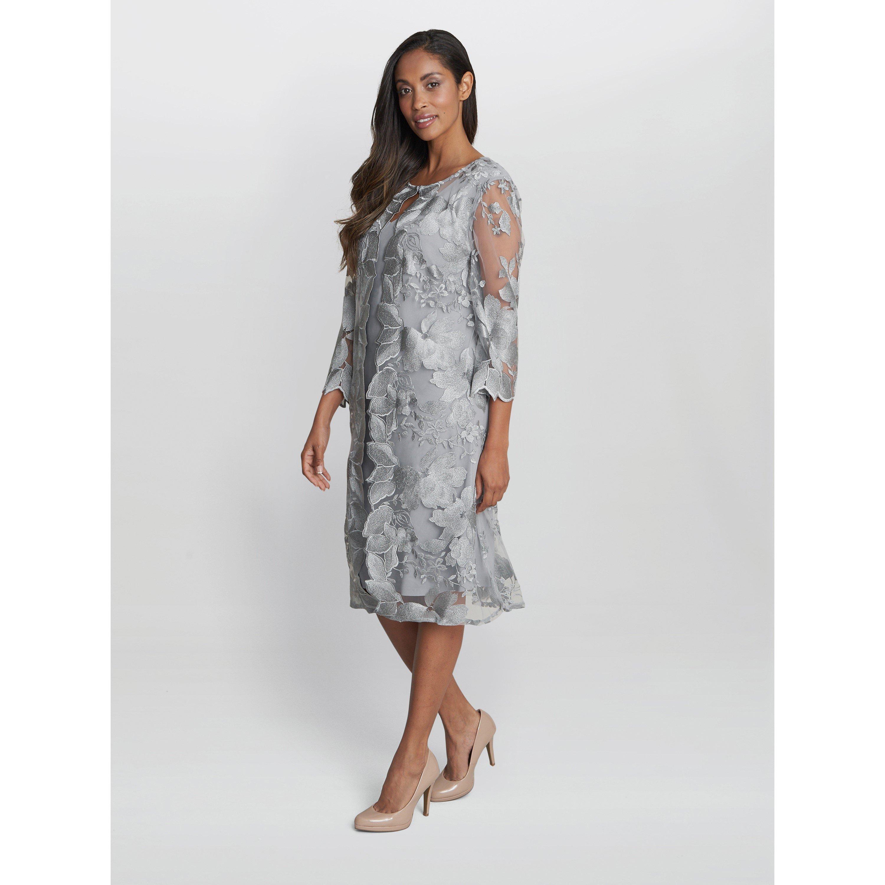 Dove - Gina Bacconi - Savoy Lace Mock Jacket With Jersey Dress - 3