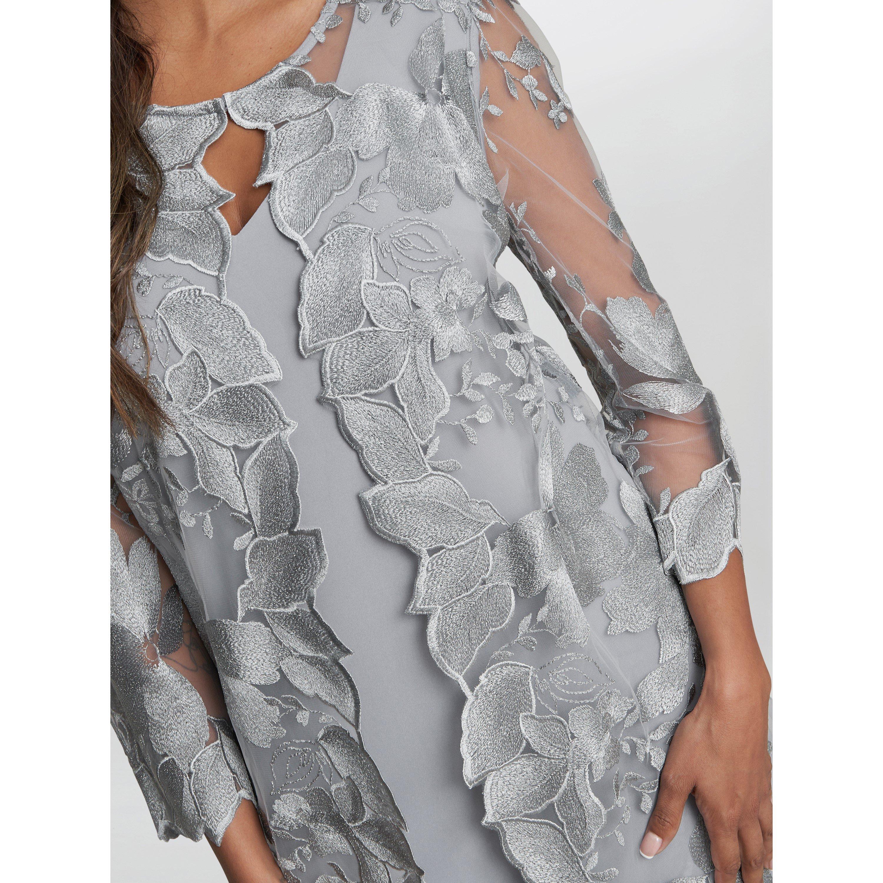 Dove - Gina Bacconi - Savoy Lace Mock Jacket With Jersey Dress - 5