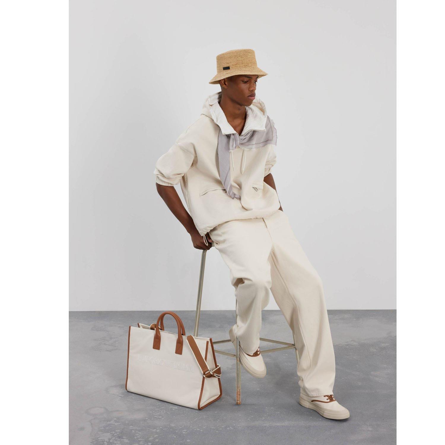 Cream - Emporio Armani - Quarter Zip Hooded Jacket - 6