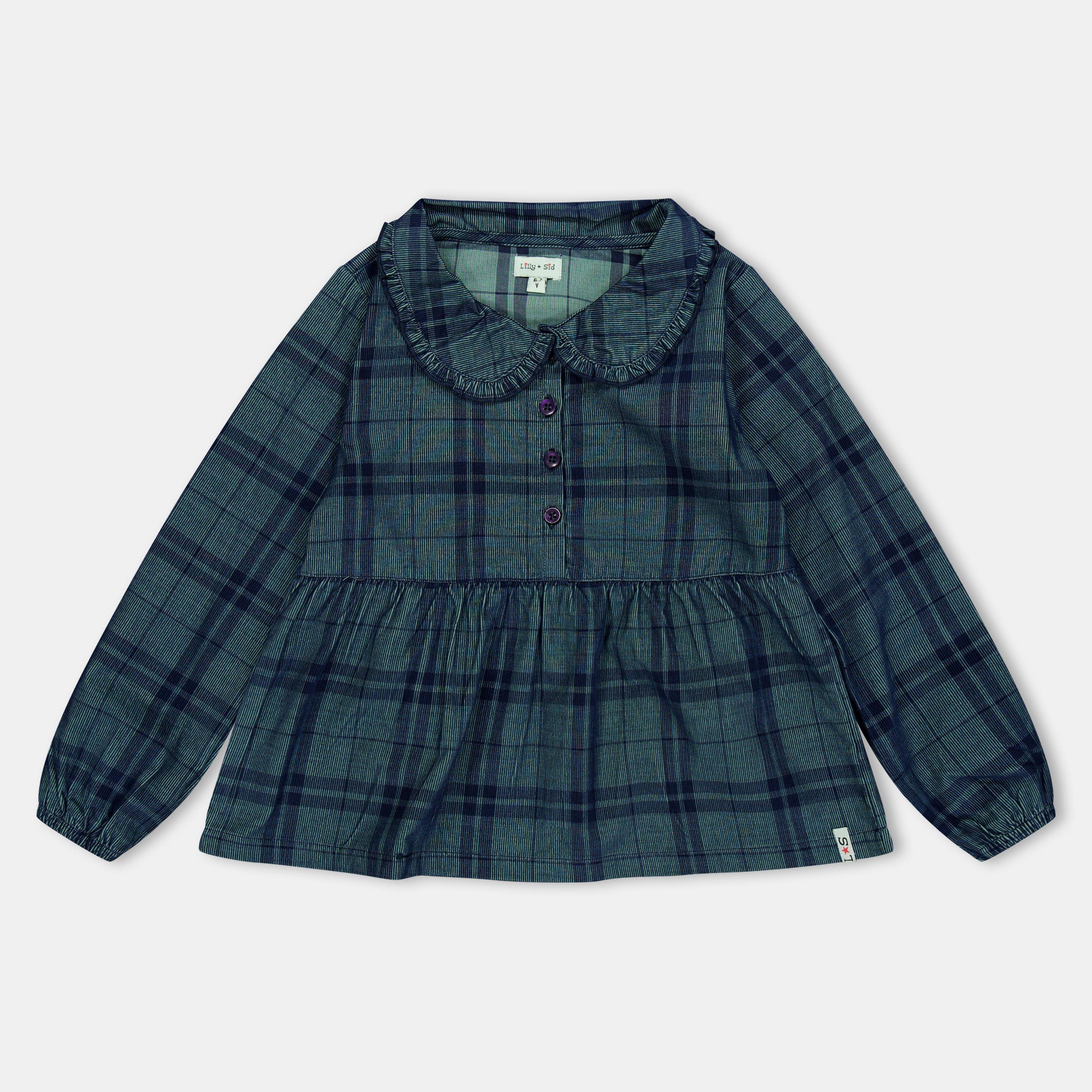 Multi - Lilly and Sid - Kids' Check Collar Regular Fit T-Shirt - 1