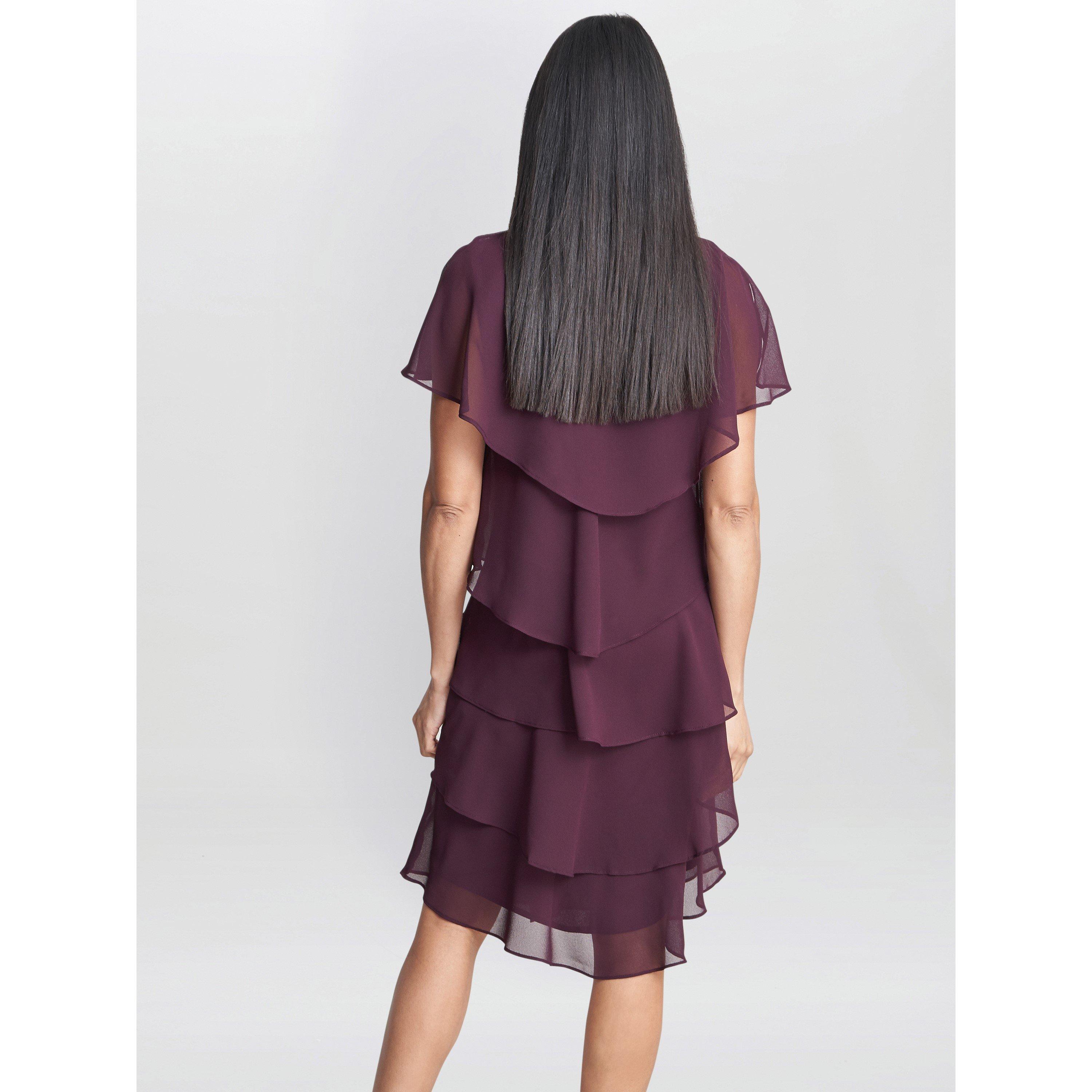 Fig - Gina Bacconi - Bella Georgette Tiered Dress - 2