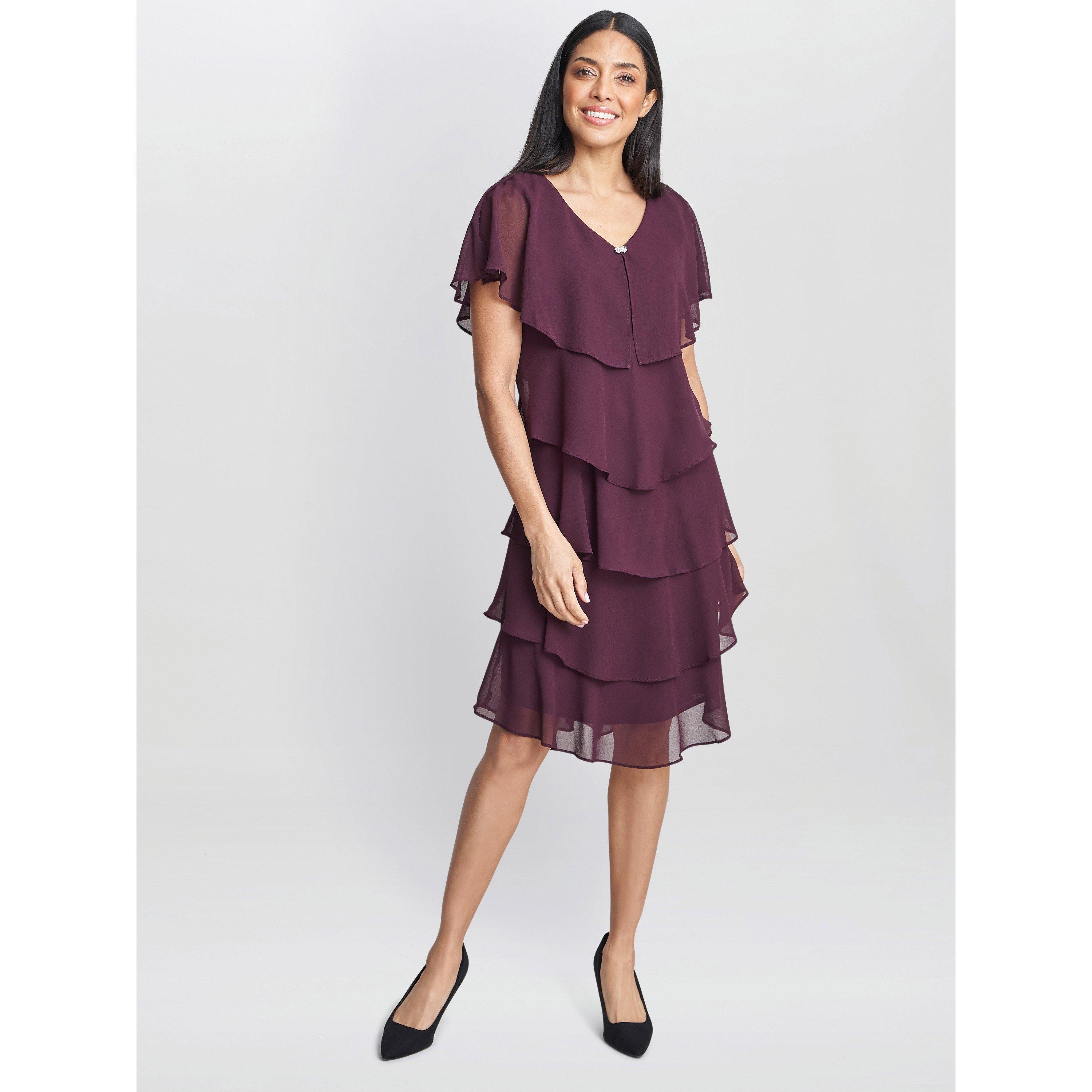 Fig - Gina Bacconi - Bella Georgette Tiered Dress - 3