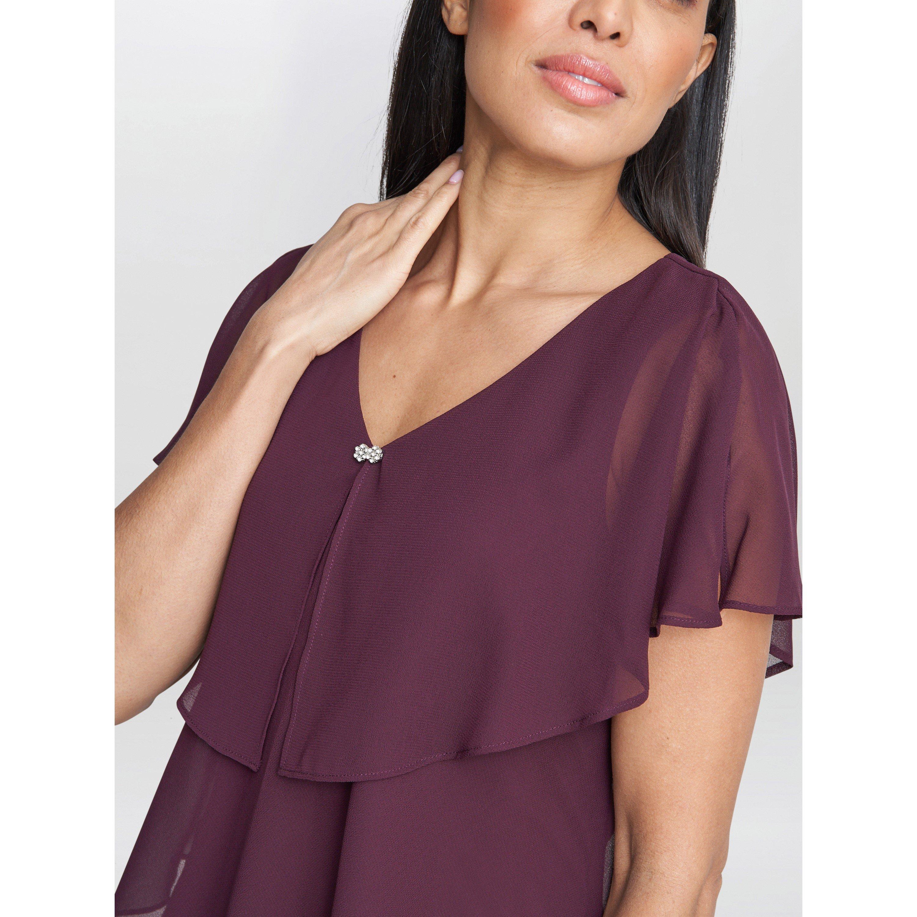 Fig - Gina Bacconi - Bella Georgette Tiered Dress - 5