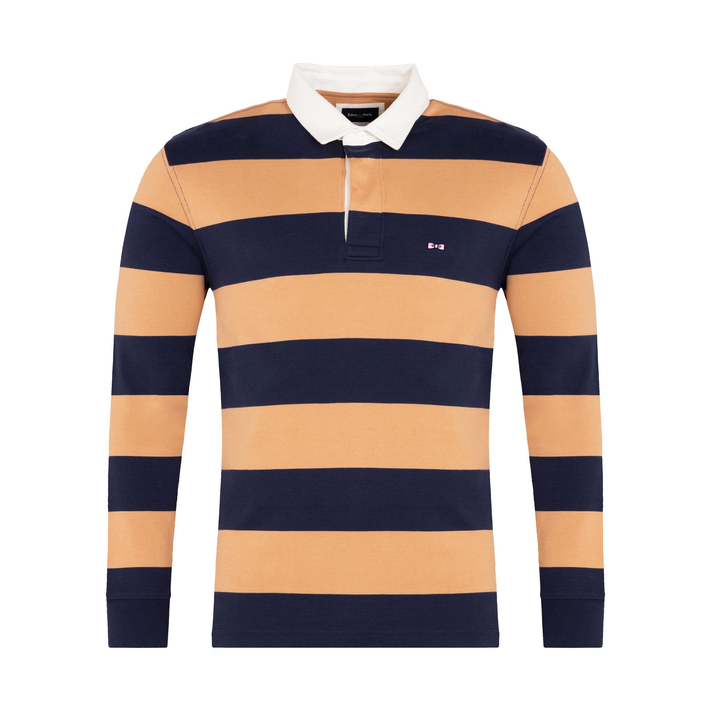 Blf3 - Eden Park - blue striped rugby shirt - 1