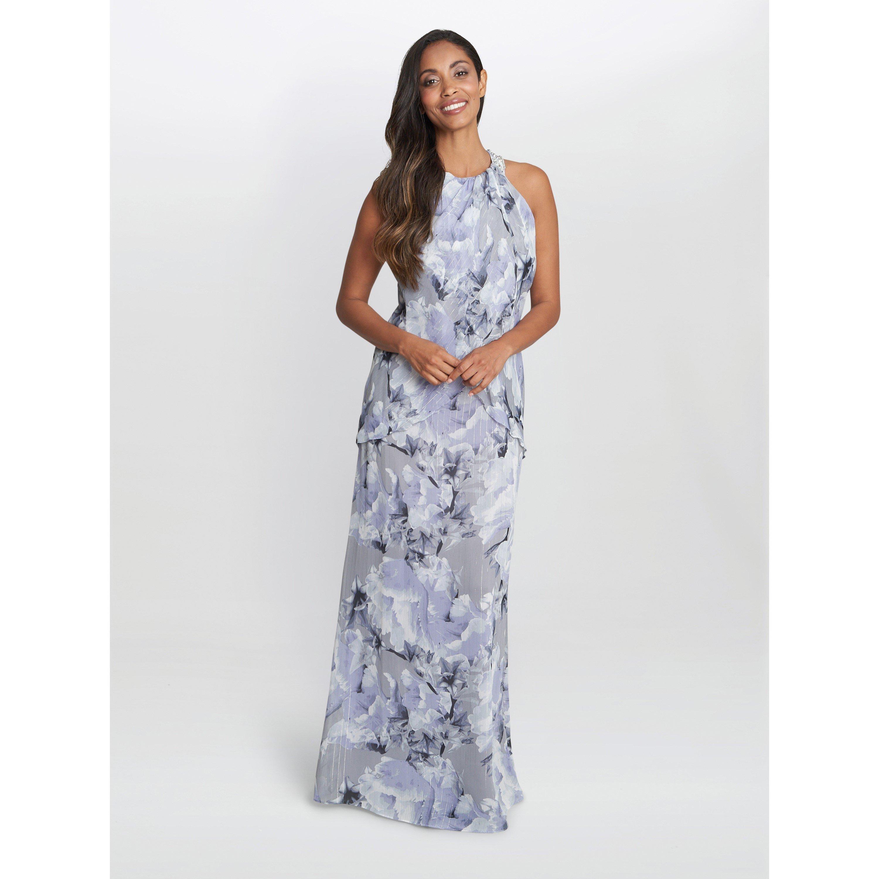 Black / Multi - Gina Bacconi - Esty Long Printed Maxi - 3