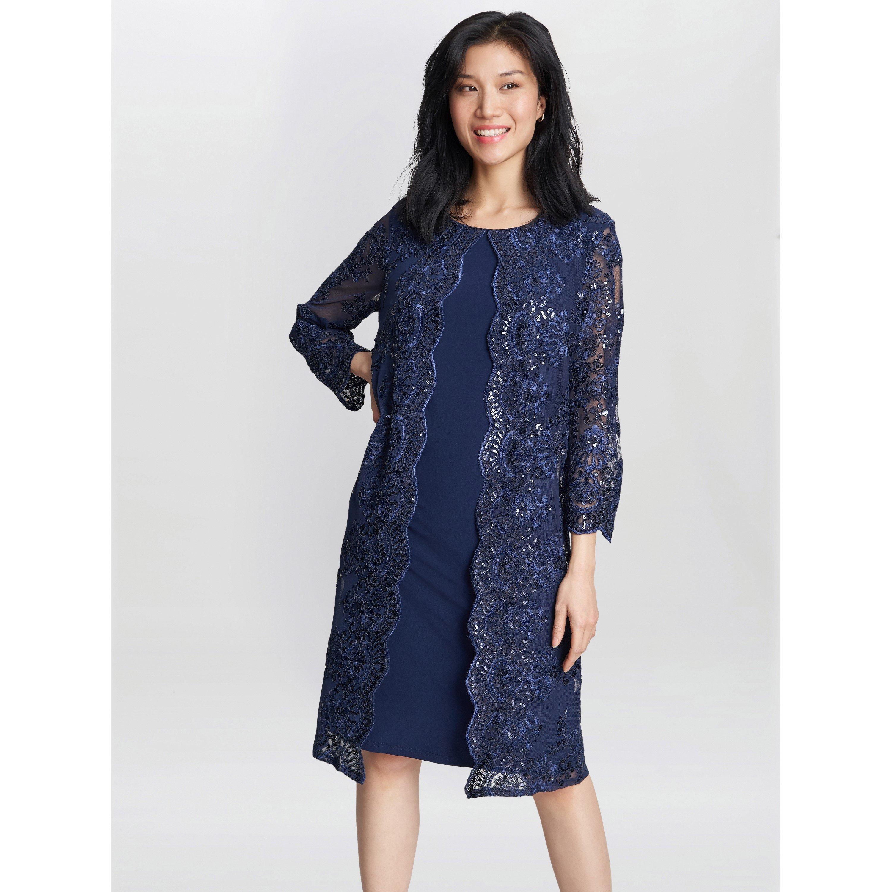 Spring Navy - Gina Bacconi - Yasmina Mock Jacket Dress - 1