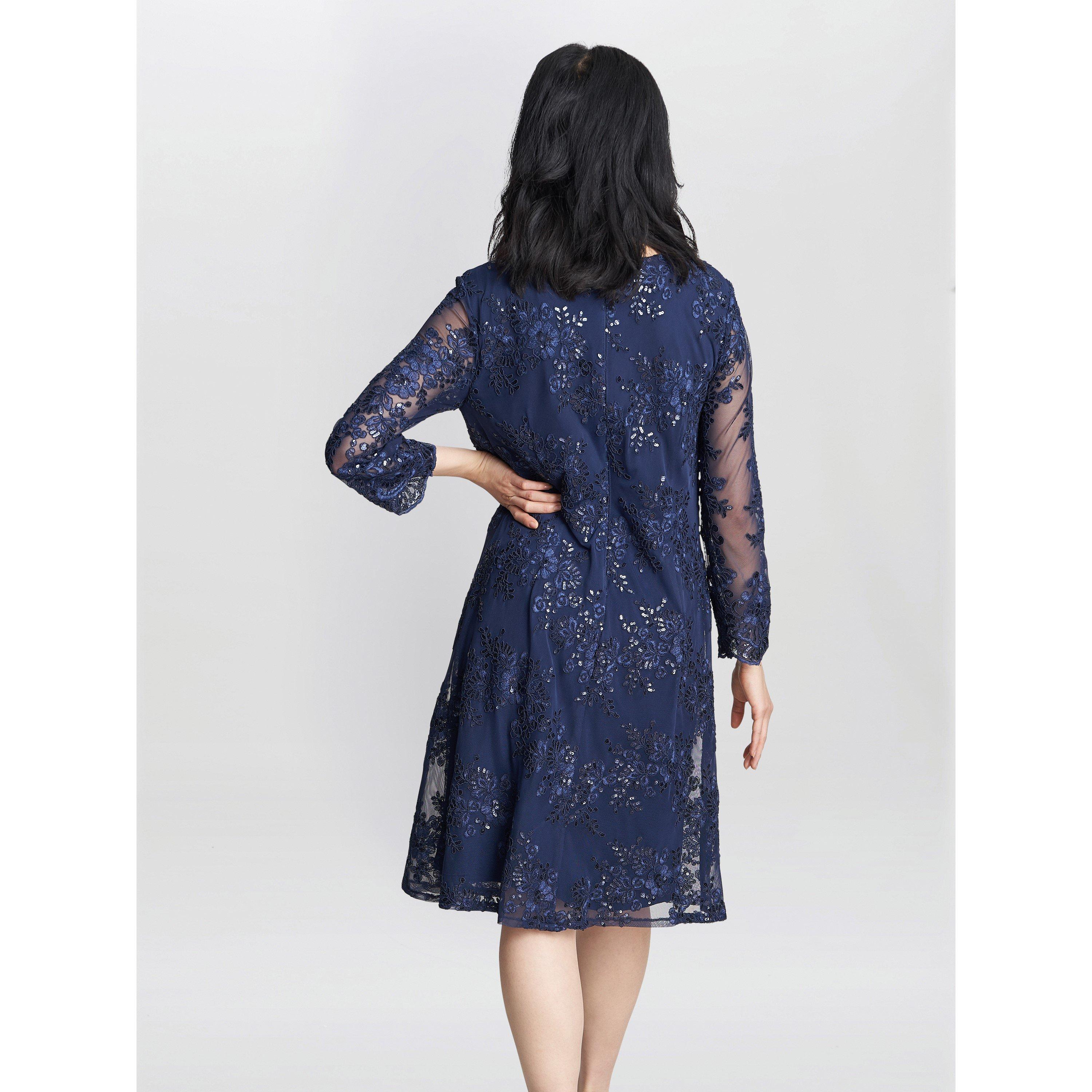 Spring Navy - Gina Bacconi - Yasmina Mock Jacket Dress - 2