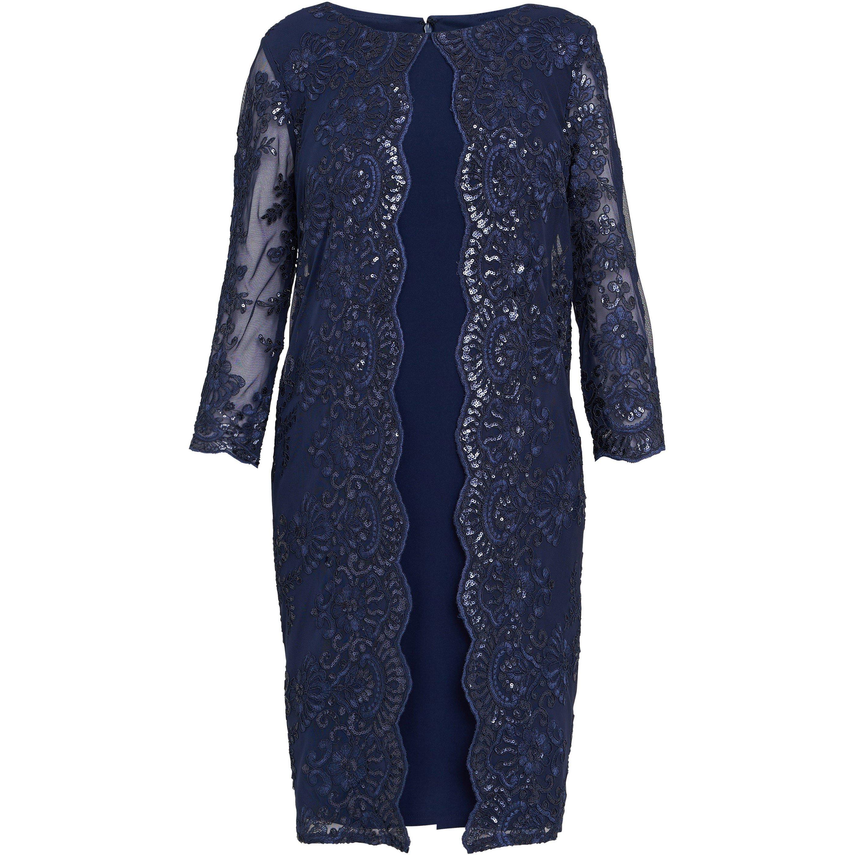 Spring Navy - Gina Bacconi - Yasmina Mock Jacket Dress - 4