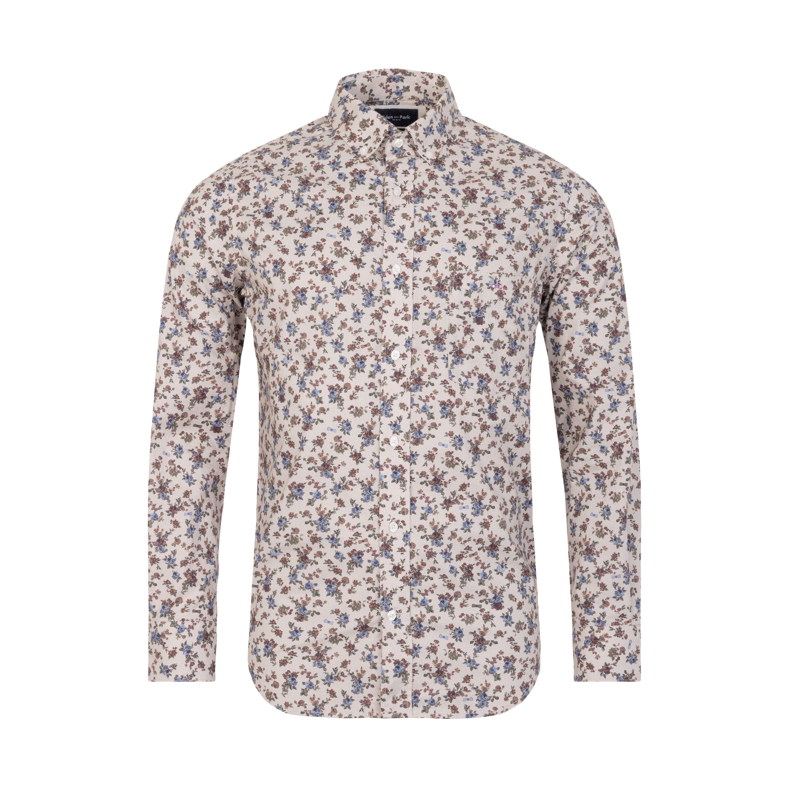Bem7 - Eden Park - Beige Pima cotton shirt exclusive print - 1