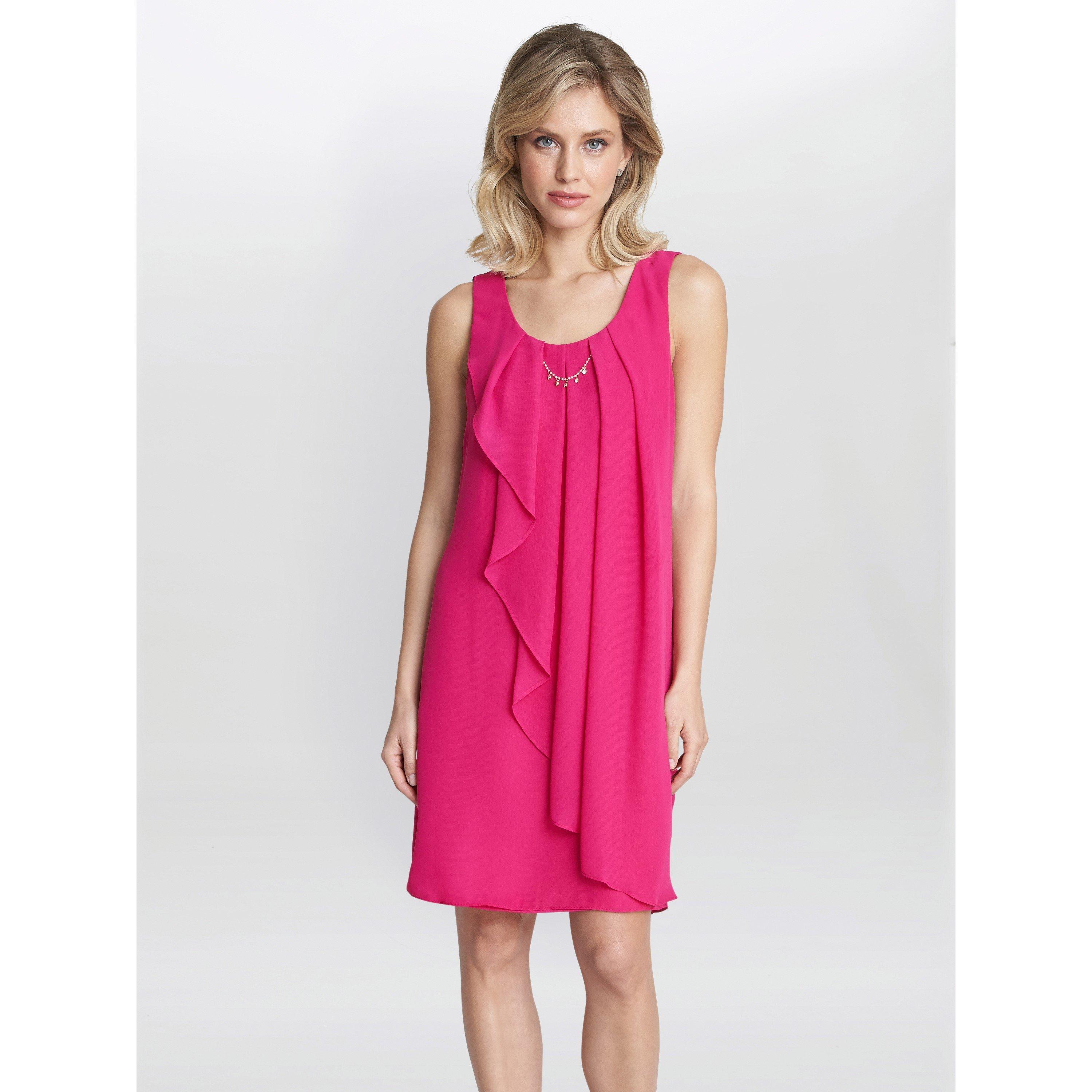 Fuchsia - Gina Bacconi - Clarissa A-Line Dress - 1