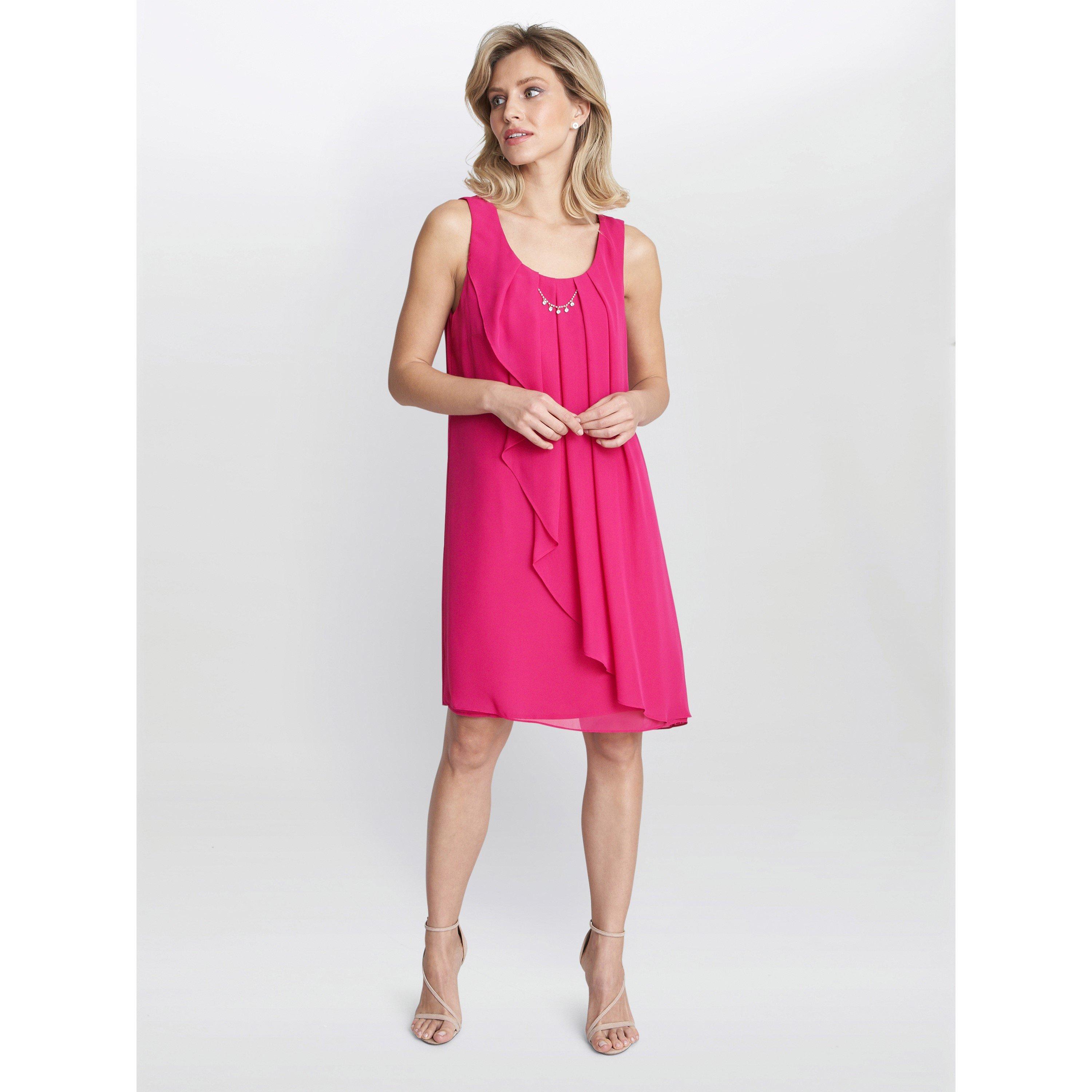 Fuchsia - Gina Bacconi - Clarissa A-Line Dress - 4