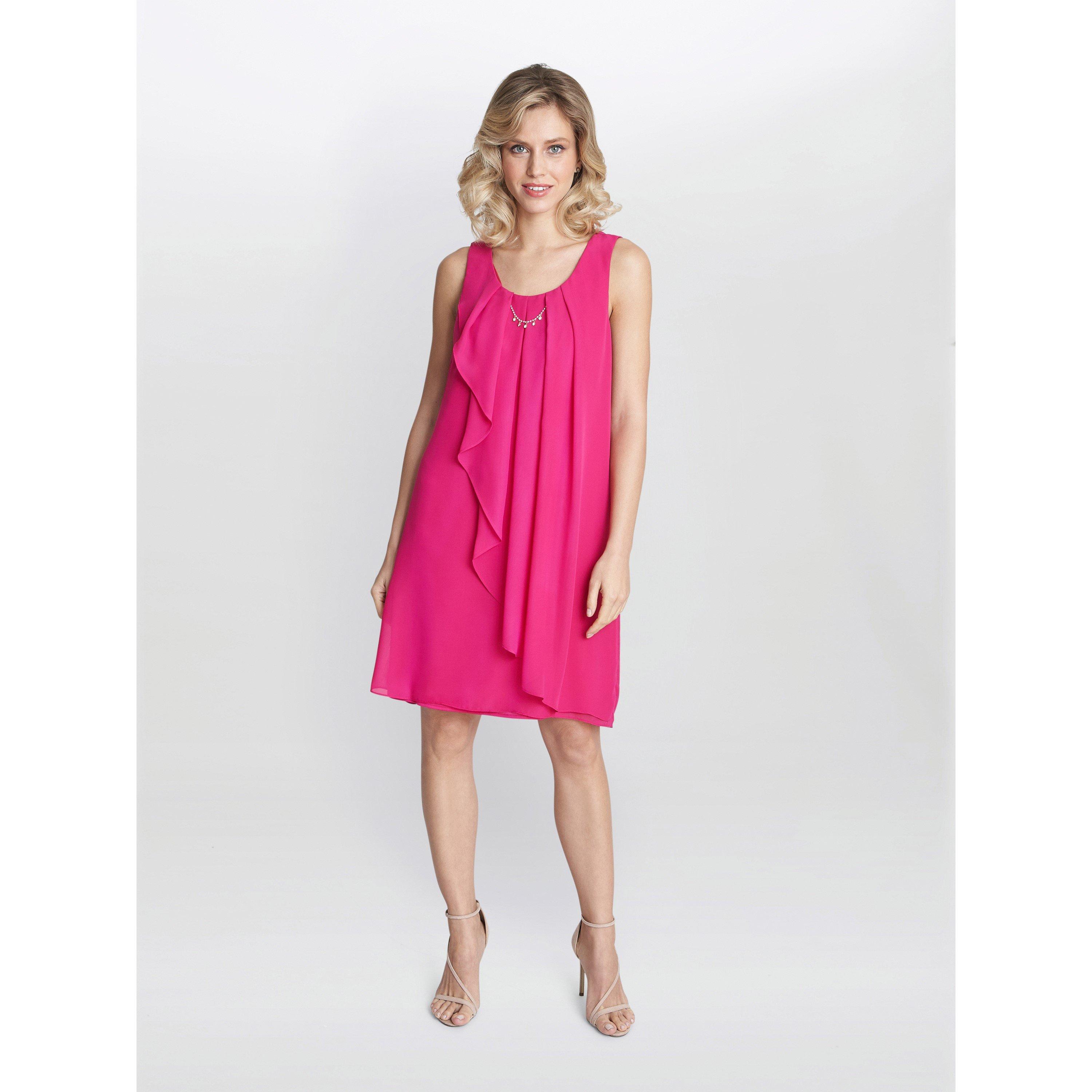 Fuchsia - Gina Bacconi - Clarissa A-Line Dress - 5