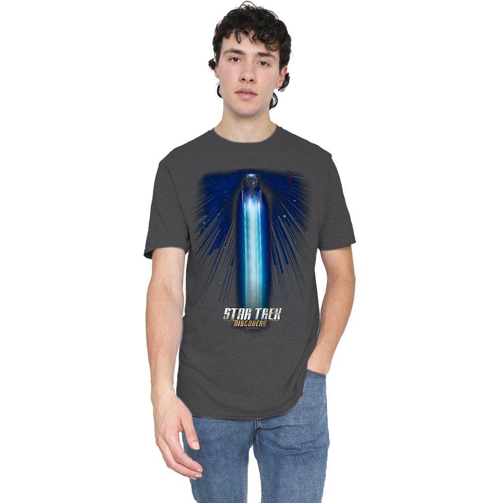 Grey - Star Trek - Star Trek Discovery Beams T-Shirt Charcoal - 1