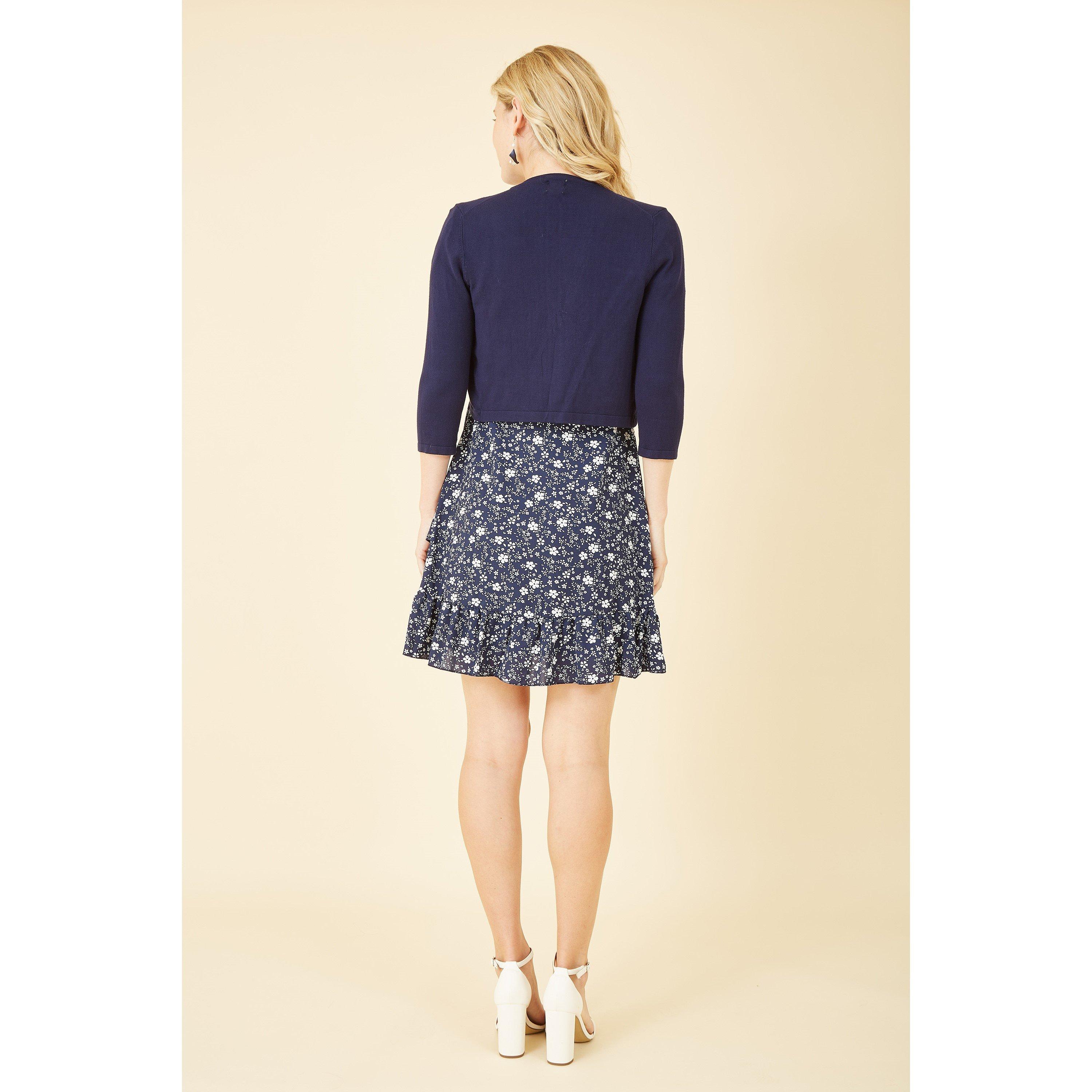 Navy - Yumi - Navy Knitted Curve Bolero - 4