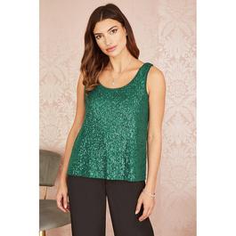Yumi Green Sequin Vest