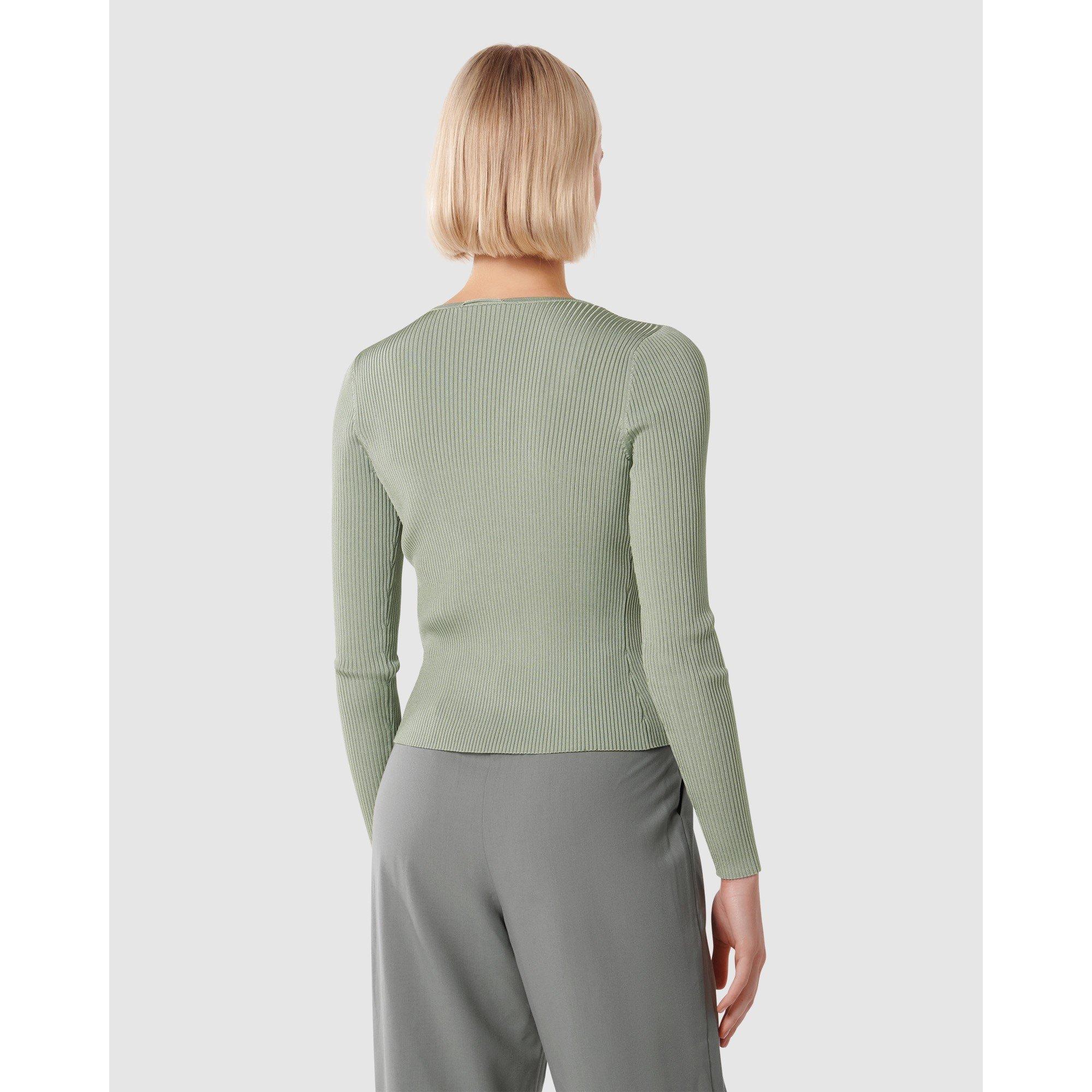 Sage Green - Forever New - Cassie Tie Front Knit Cardigan - 5