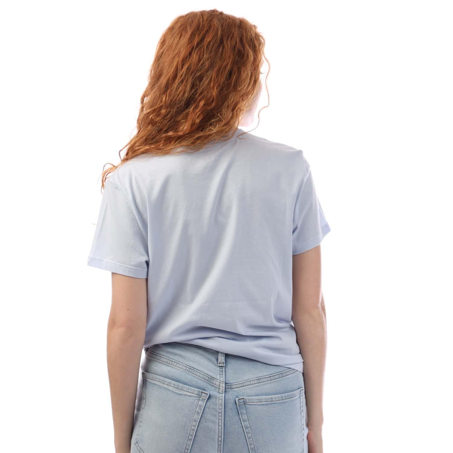 Grey - DKNY - Rhinestone Stripe Logo T-Shirt - 3