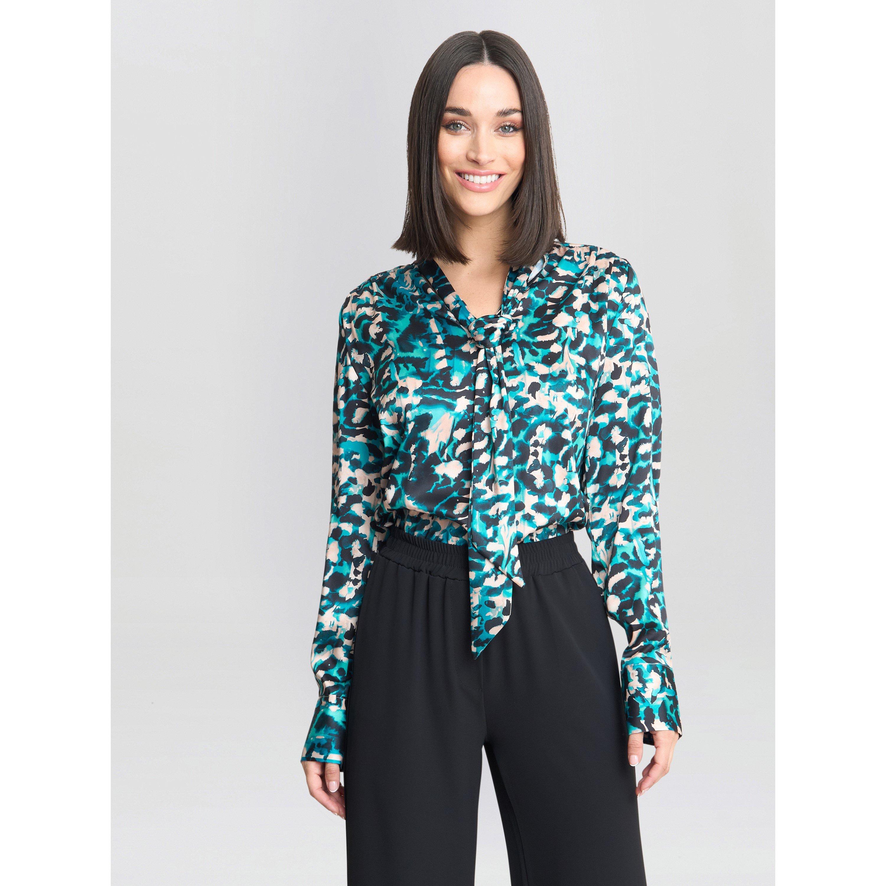 Gina Bacconi Avril Satin Pussy Bow Blouse