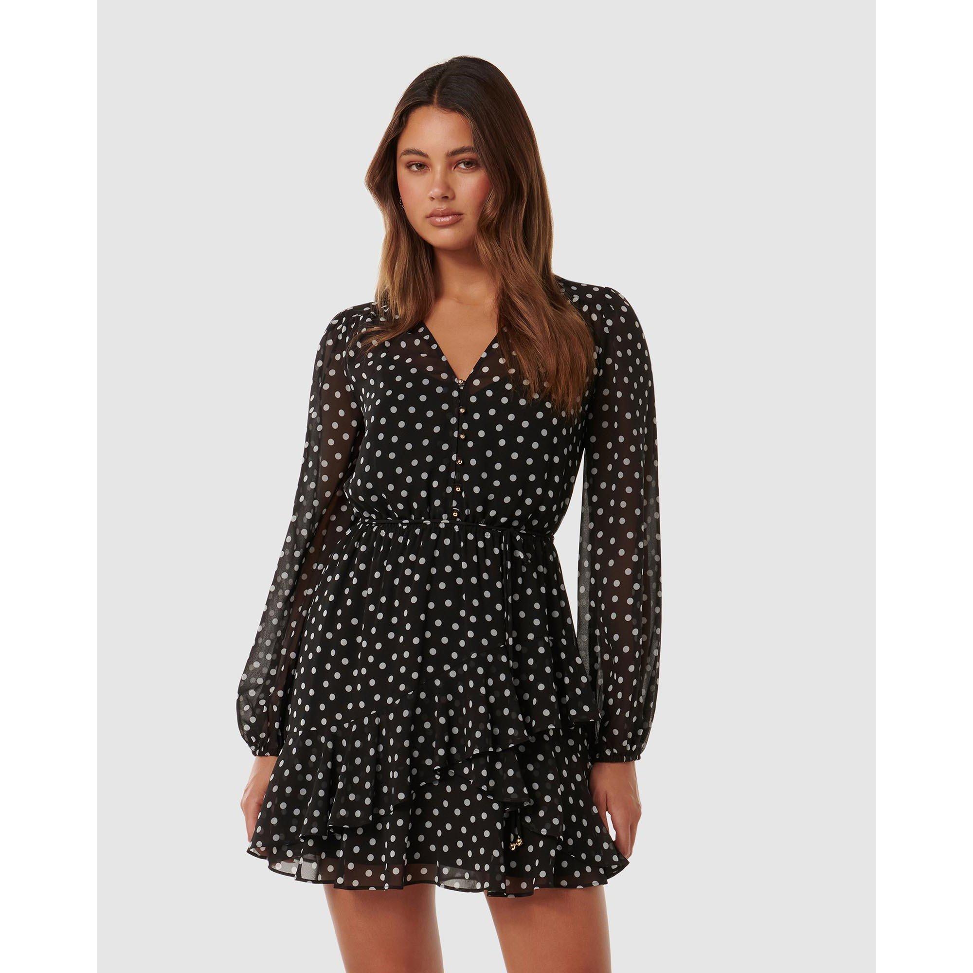 Black Savona Sp - Forever New - Esra Button Front Mini Dress - 3