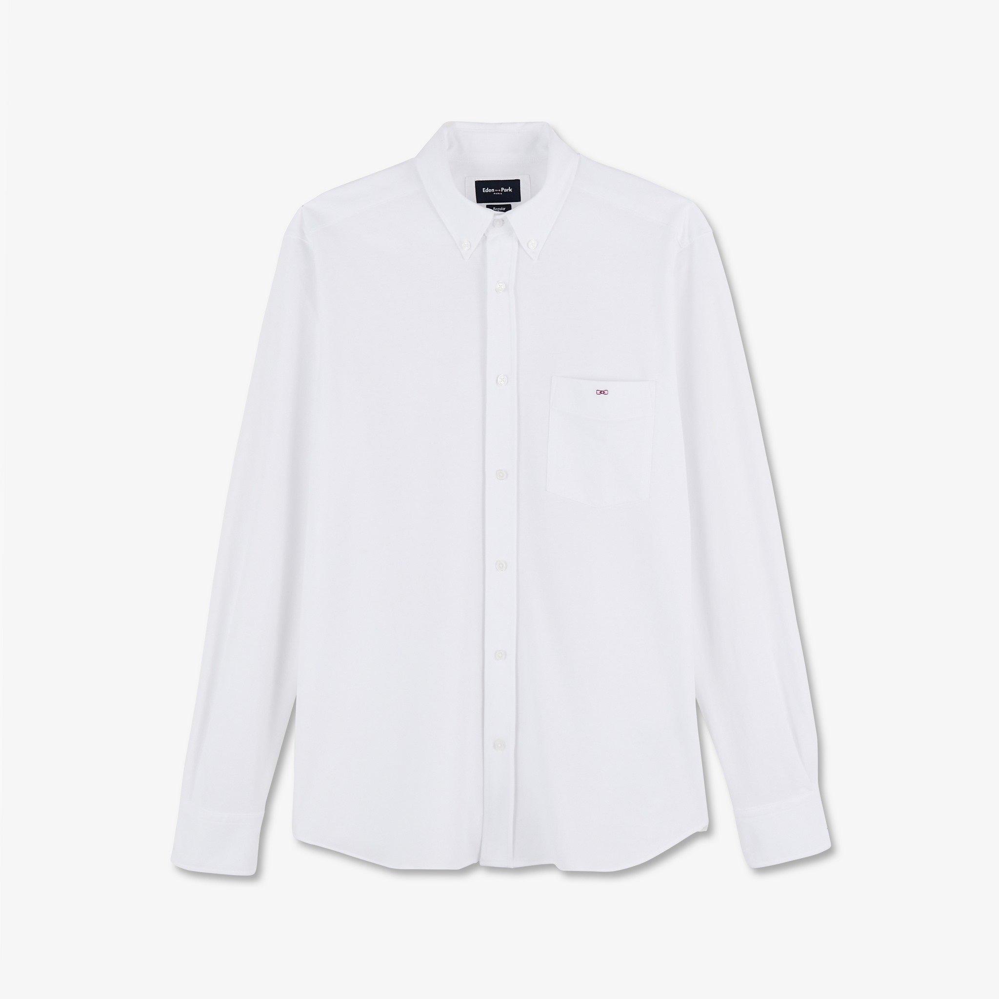 Bc - Eden Park - White pinpoint cotton shirt - 1