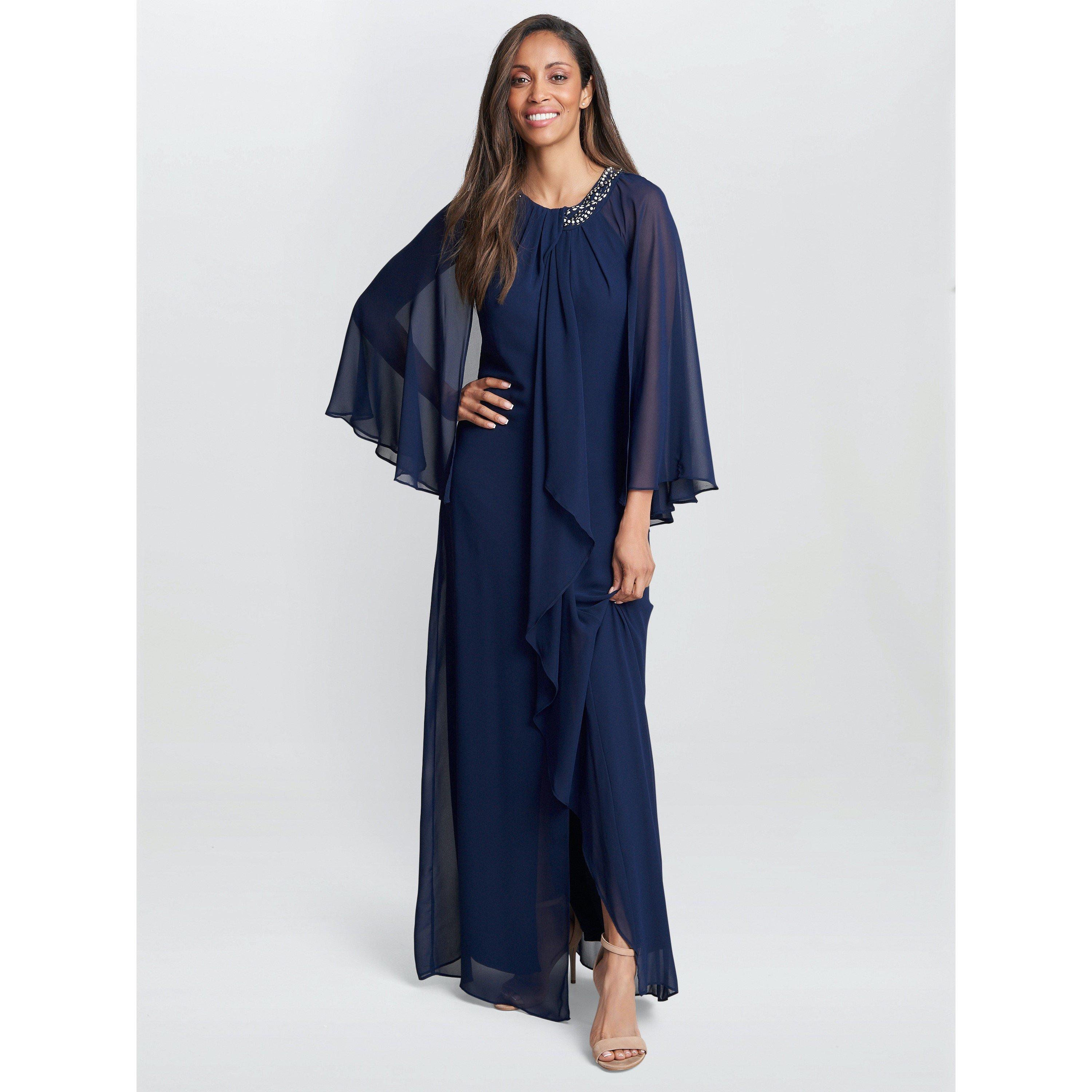 Gina Bacconi Women's Polly Maxi Halter Neck Dress - Navy - 10