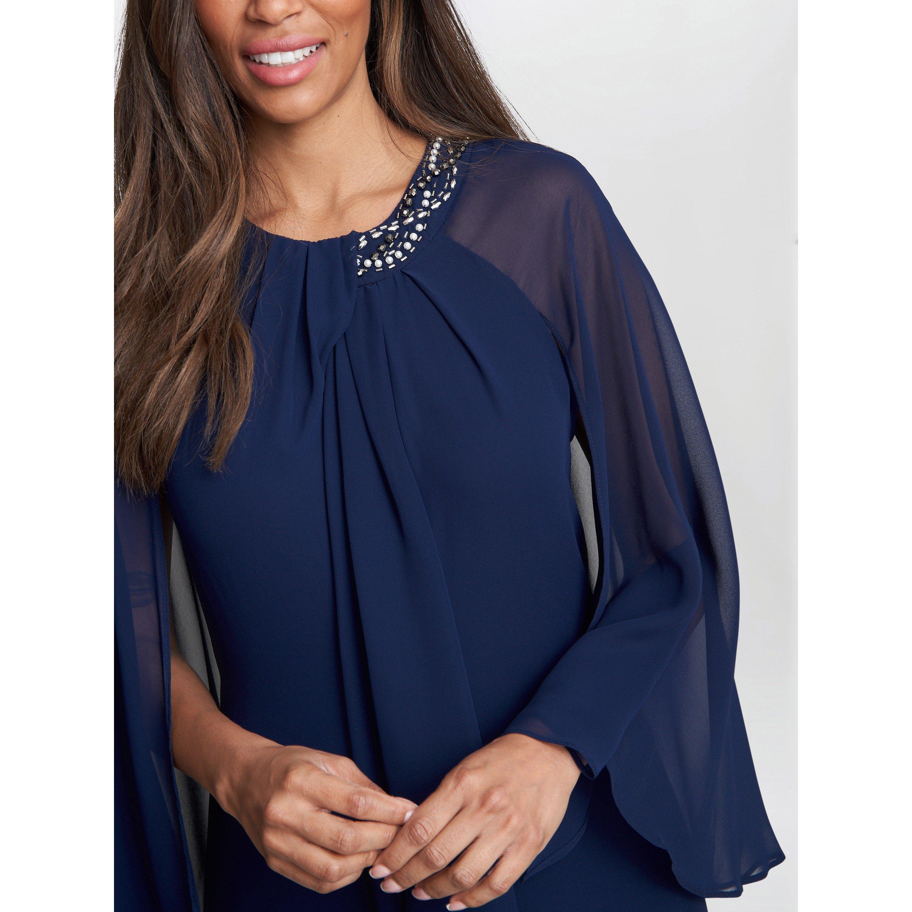 Navy - Gina Bacconi - Polly Maxi Halter Neck Dress - 5