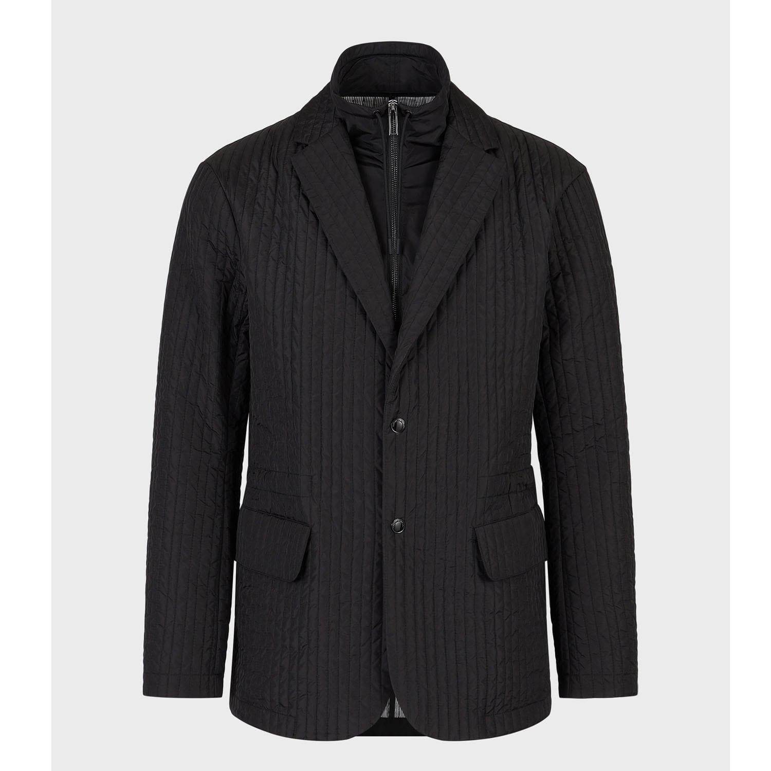 Black - Emporio Armani - Quilted Blazer - 1