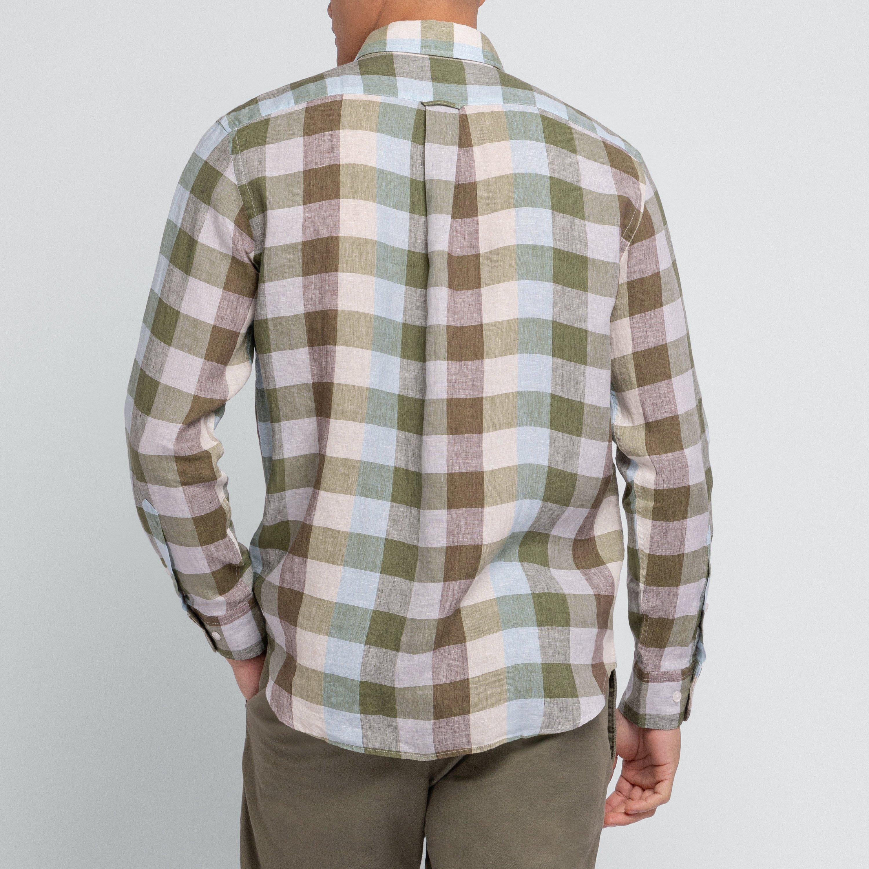 Bec3 - Eden Park - Pink checked linen shirt - 4