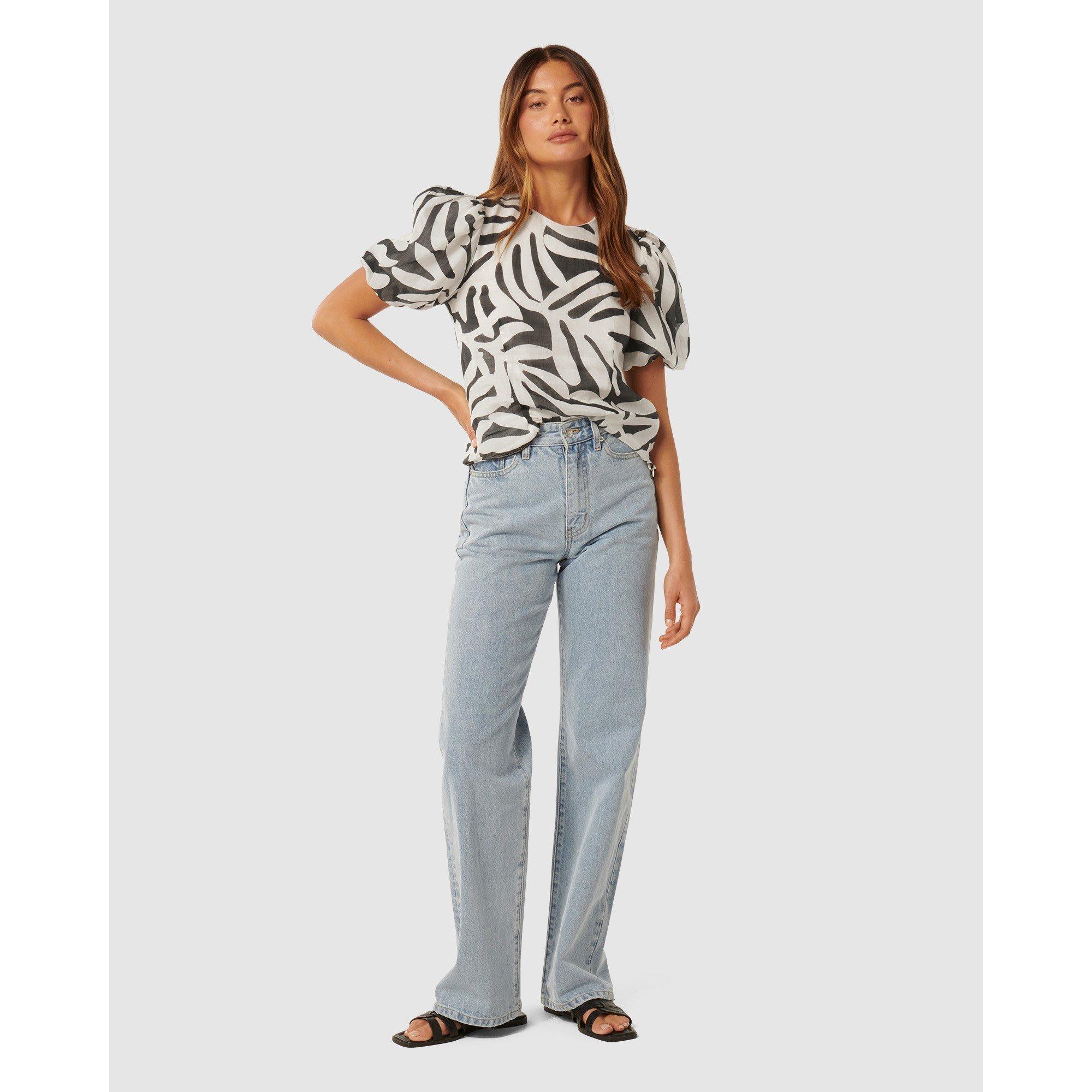 Milos Leaf - Forever New - Lula Puff Sleeves Top - 2