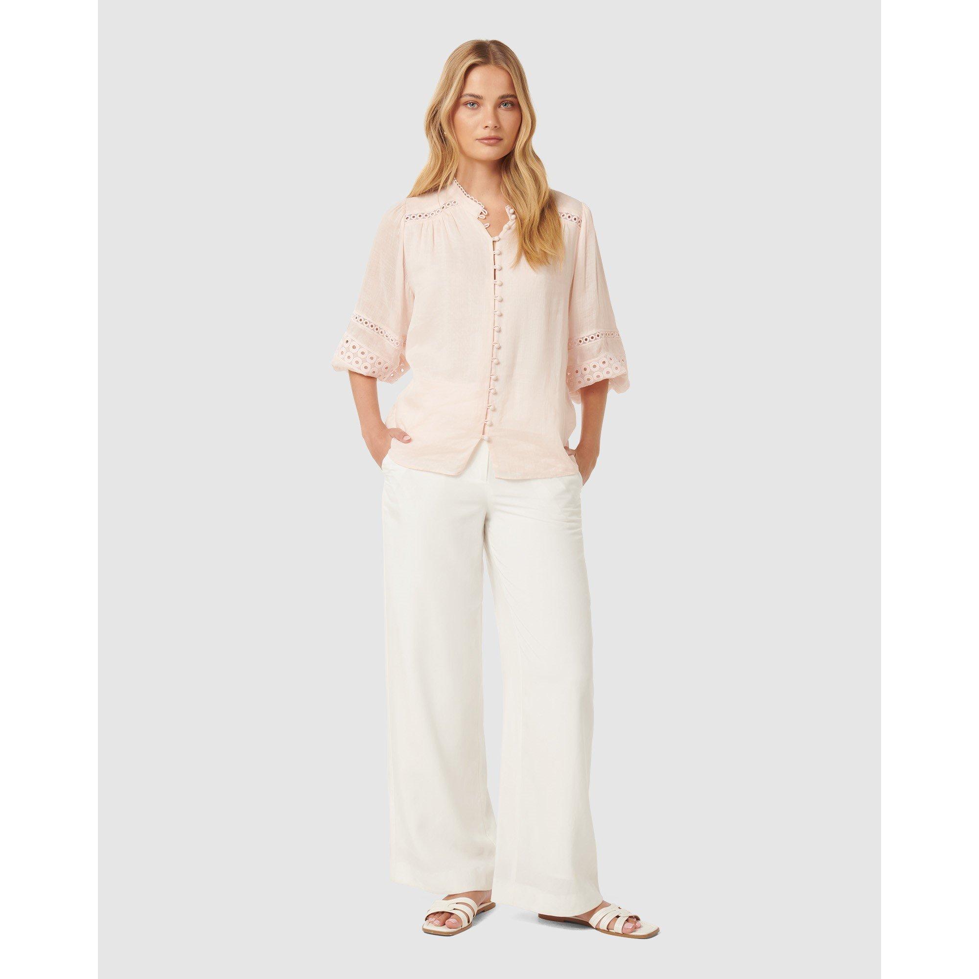 Cotton Breeze - Forever New - Tatiana Trim Insert Blouse - 2