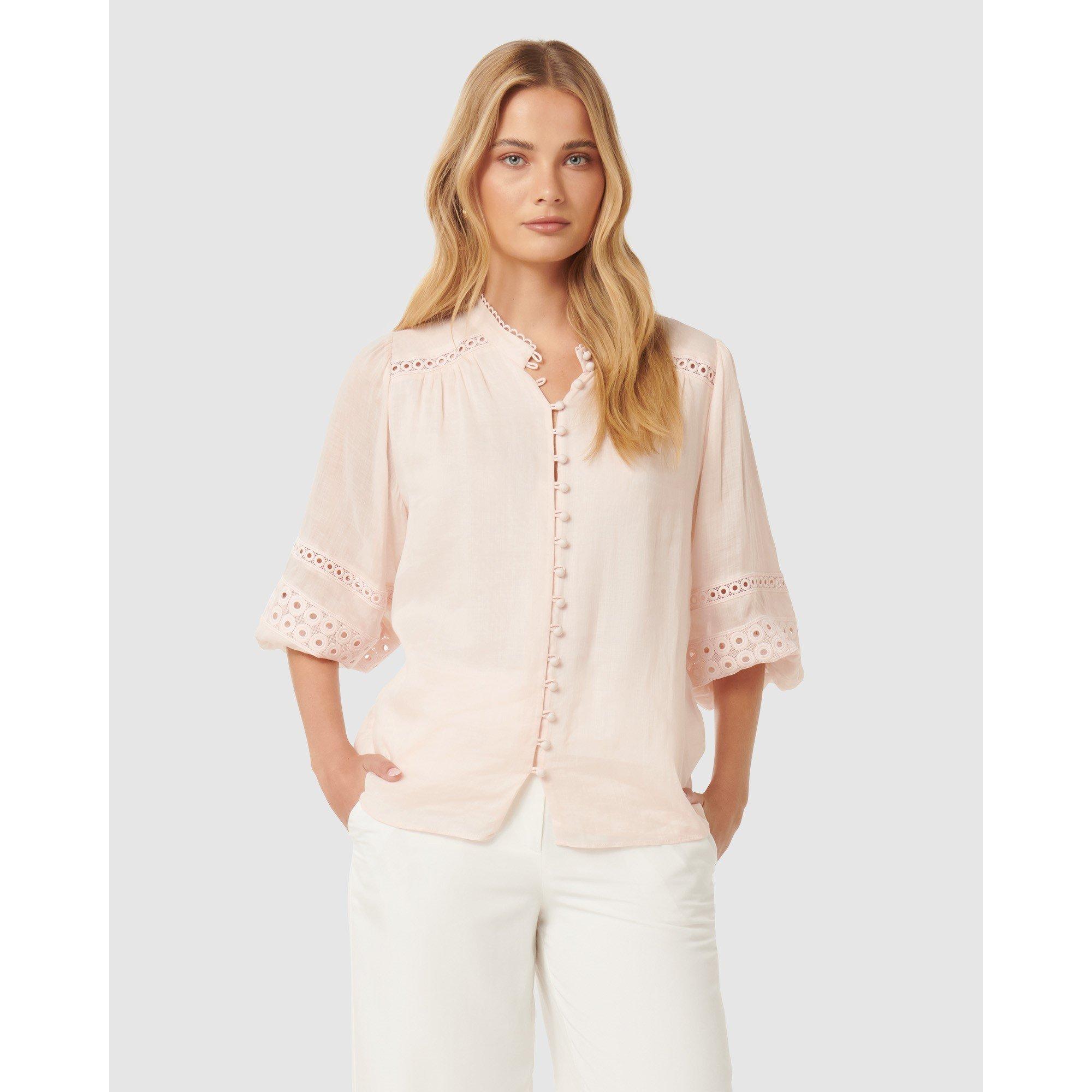 Cotton Breeze - Forever New - Tatiana Trim Insert Blouse - 3