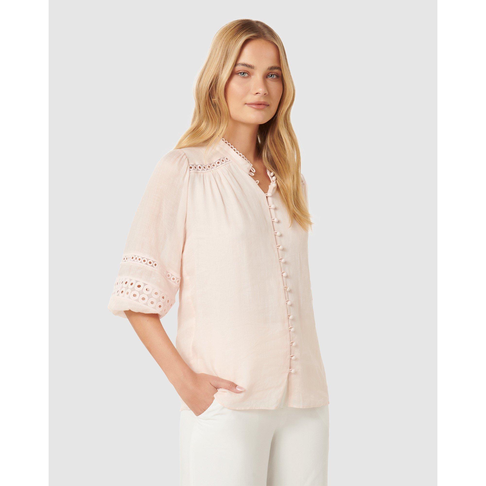 Cotton Breeze - Forever New - Tatiana Trim Insert Blouse - 5