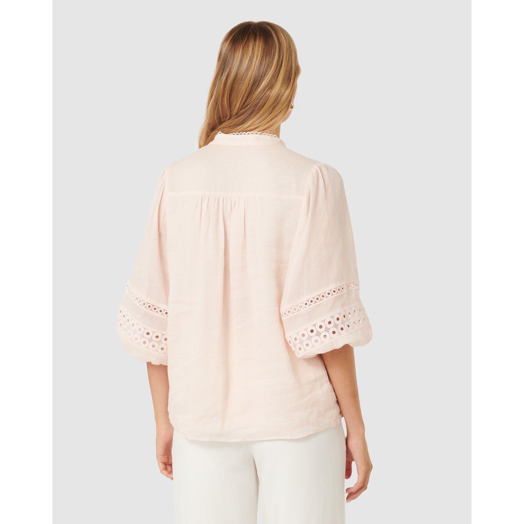 Cotton Breeze - Forever New - Tatiana Trim Insert Blouse - 6