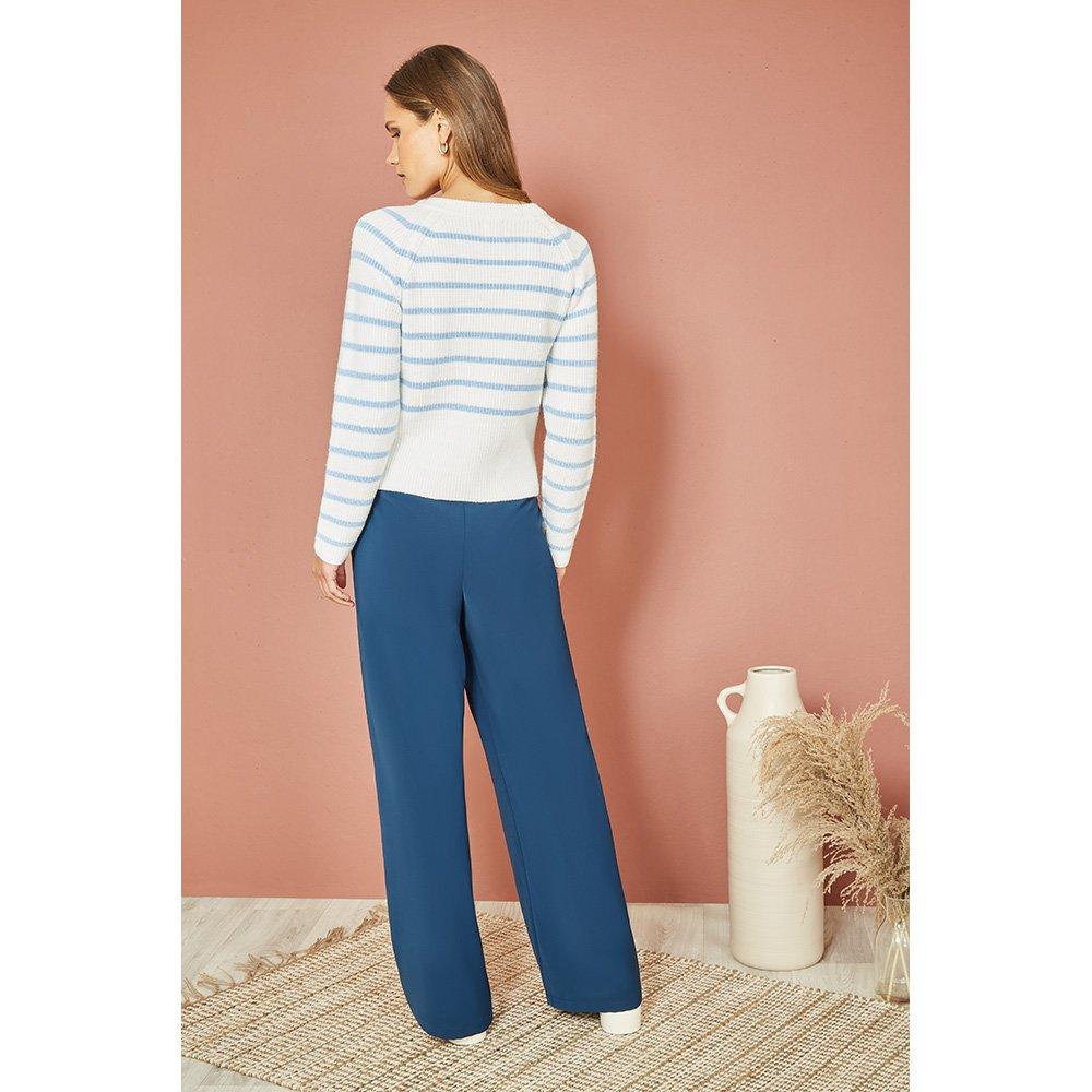 Ivory - Yumi - Blue And White Stripe Jumper - 3