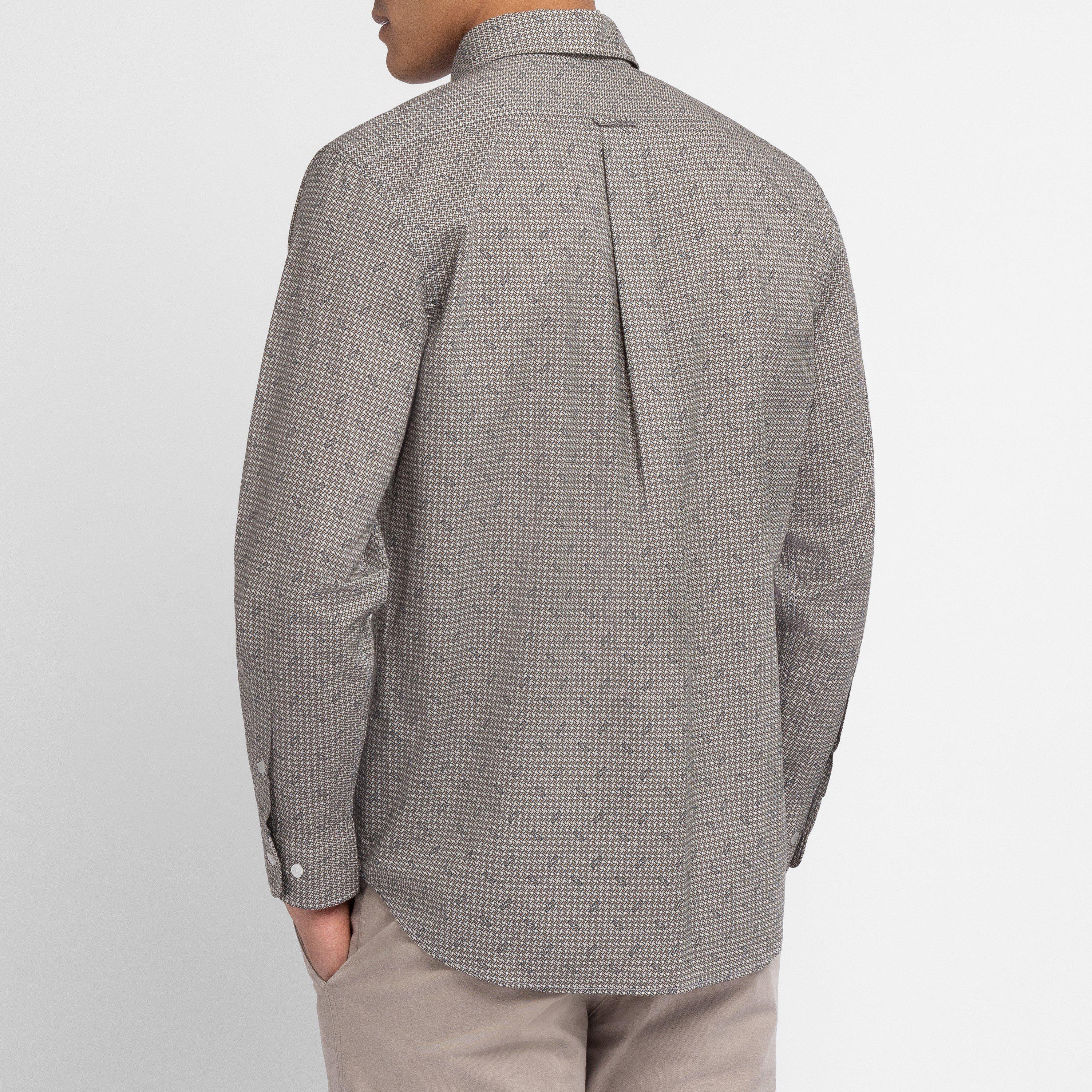 Kam11 - Eden Park - Khaki shirt with a pattern print - 3