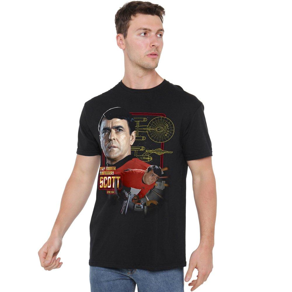 Black - Star Trek - Star Trek Chief Engineer Scott T Shirt Black - 1