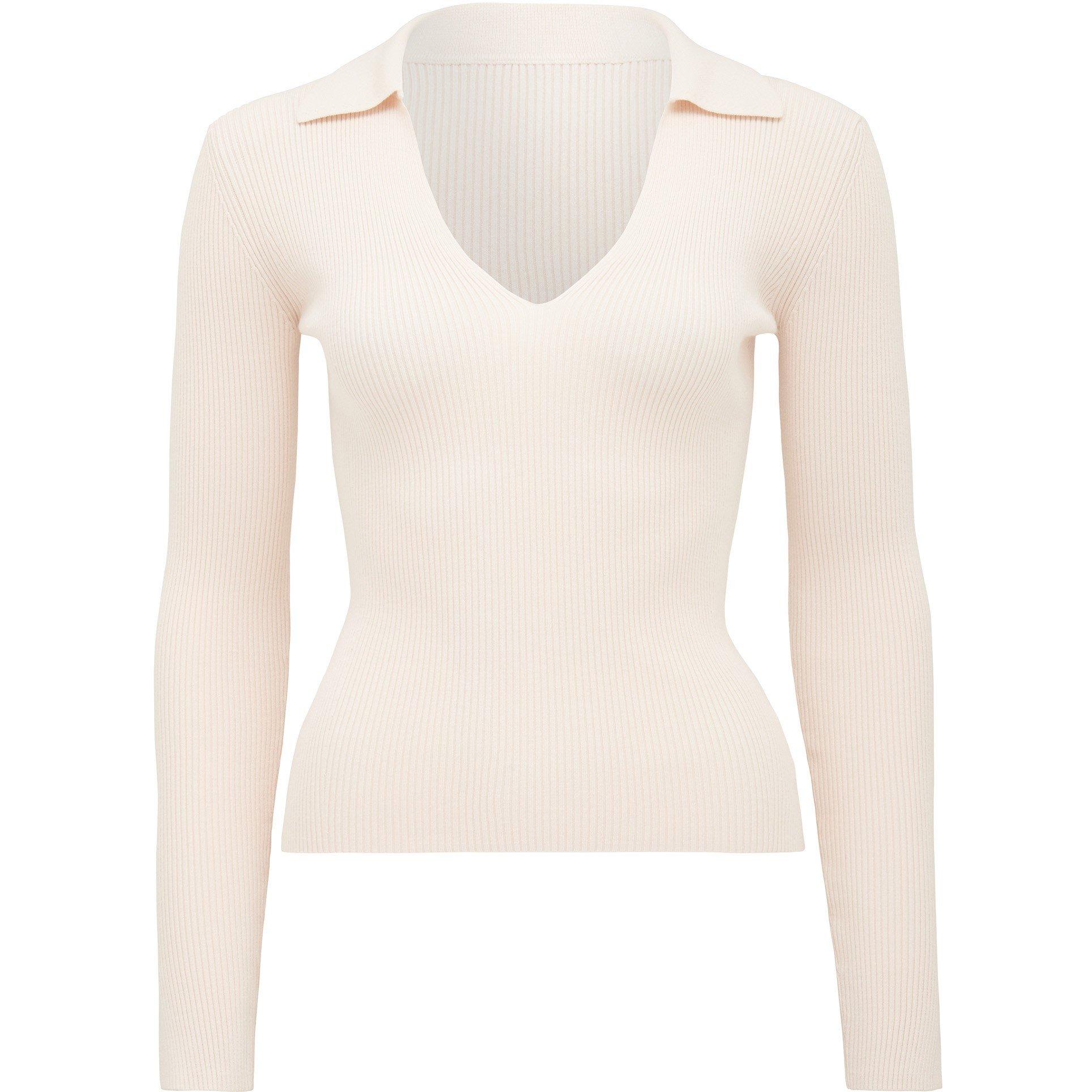 Cream - Forever New - Selena Collar Knit Top - 6