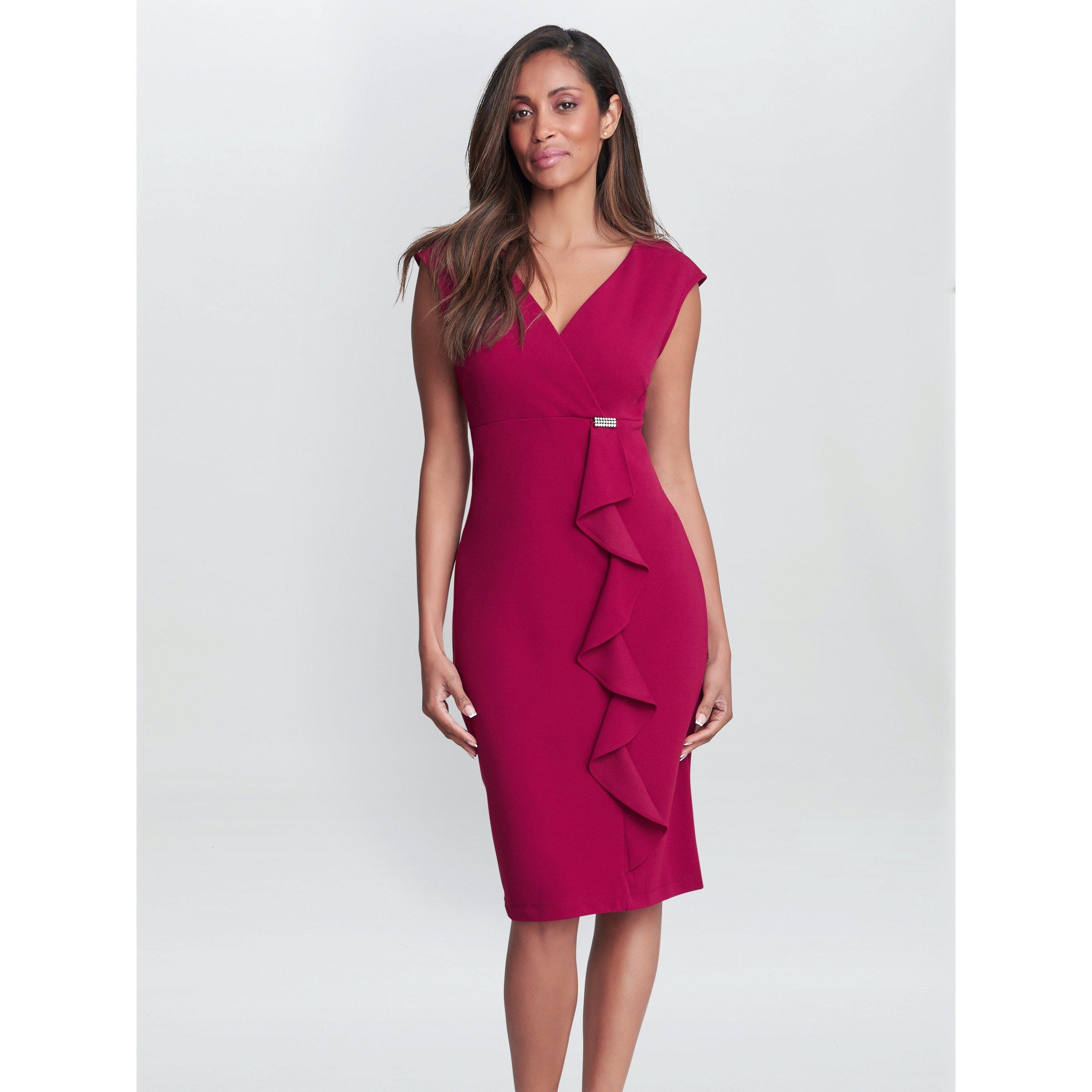 Red - Gina Bacconi - Carin Sleeveless Dress - 1