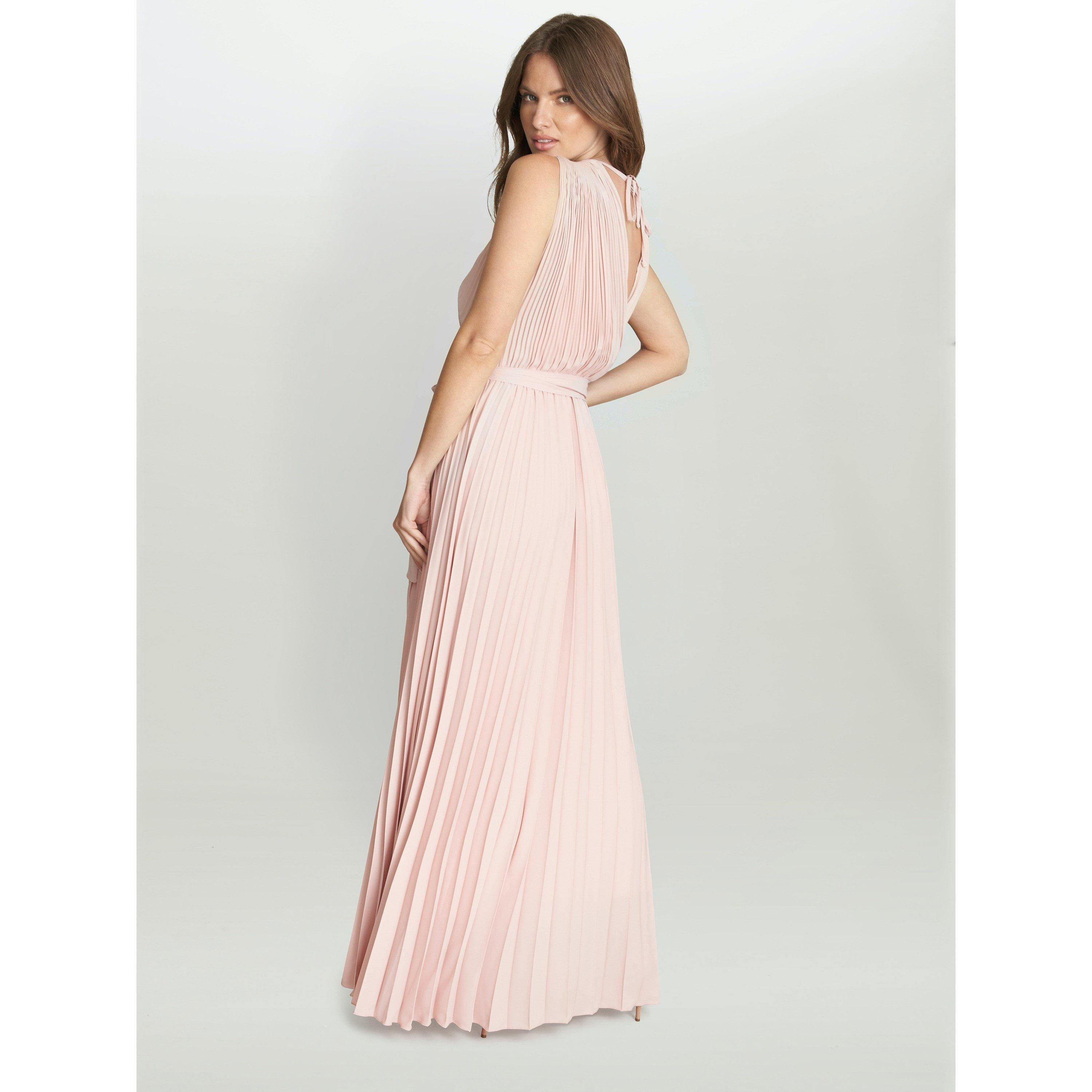 Blush - Gina Bacconi - Chelsey Maxi Dress With Pleat Skirt - 2