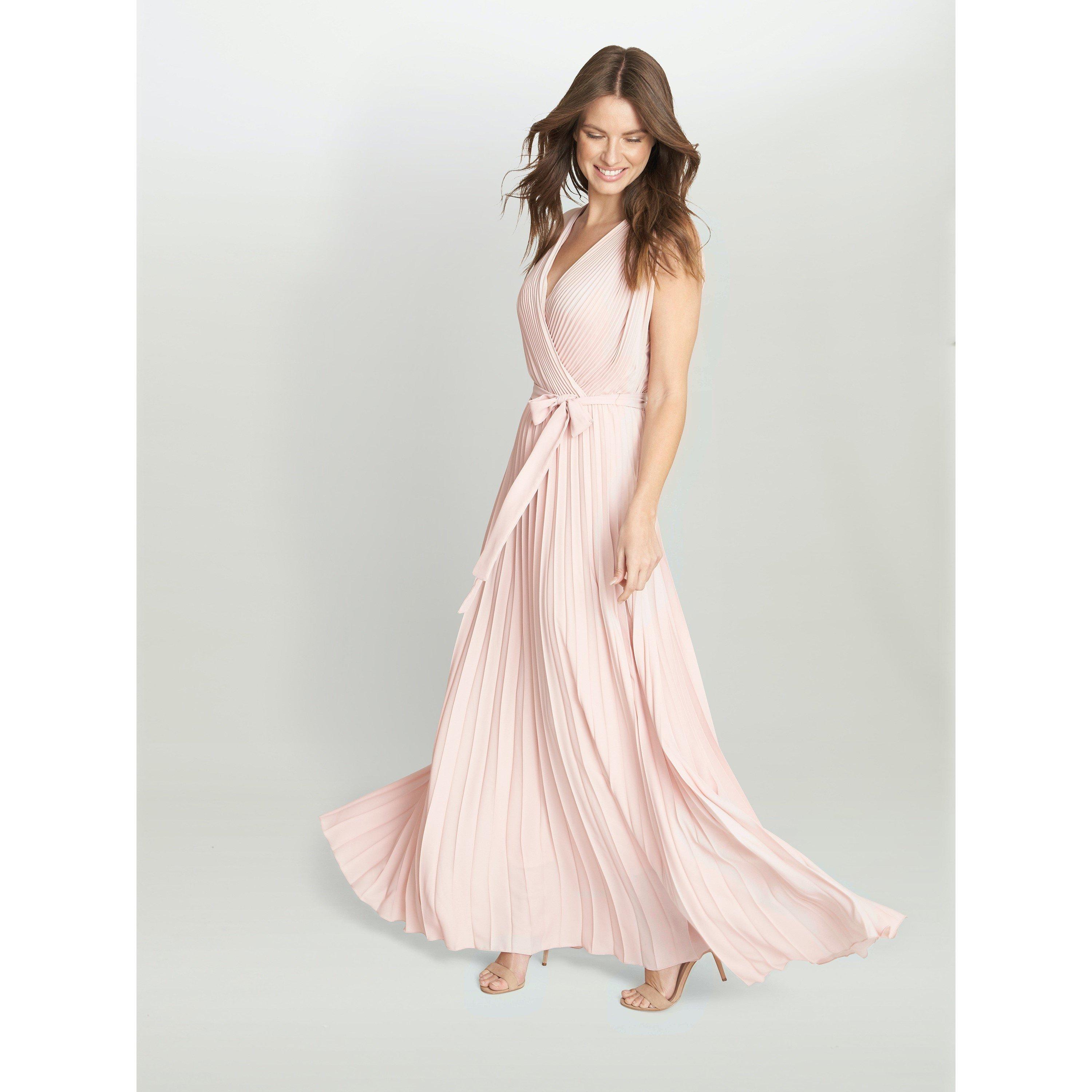 Blush - Gina Bacconi - Chelsey Maxi Dress With Pleat Skirt - 3