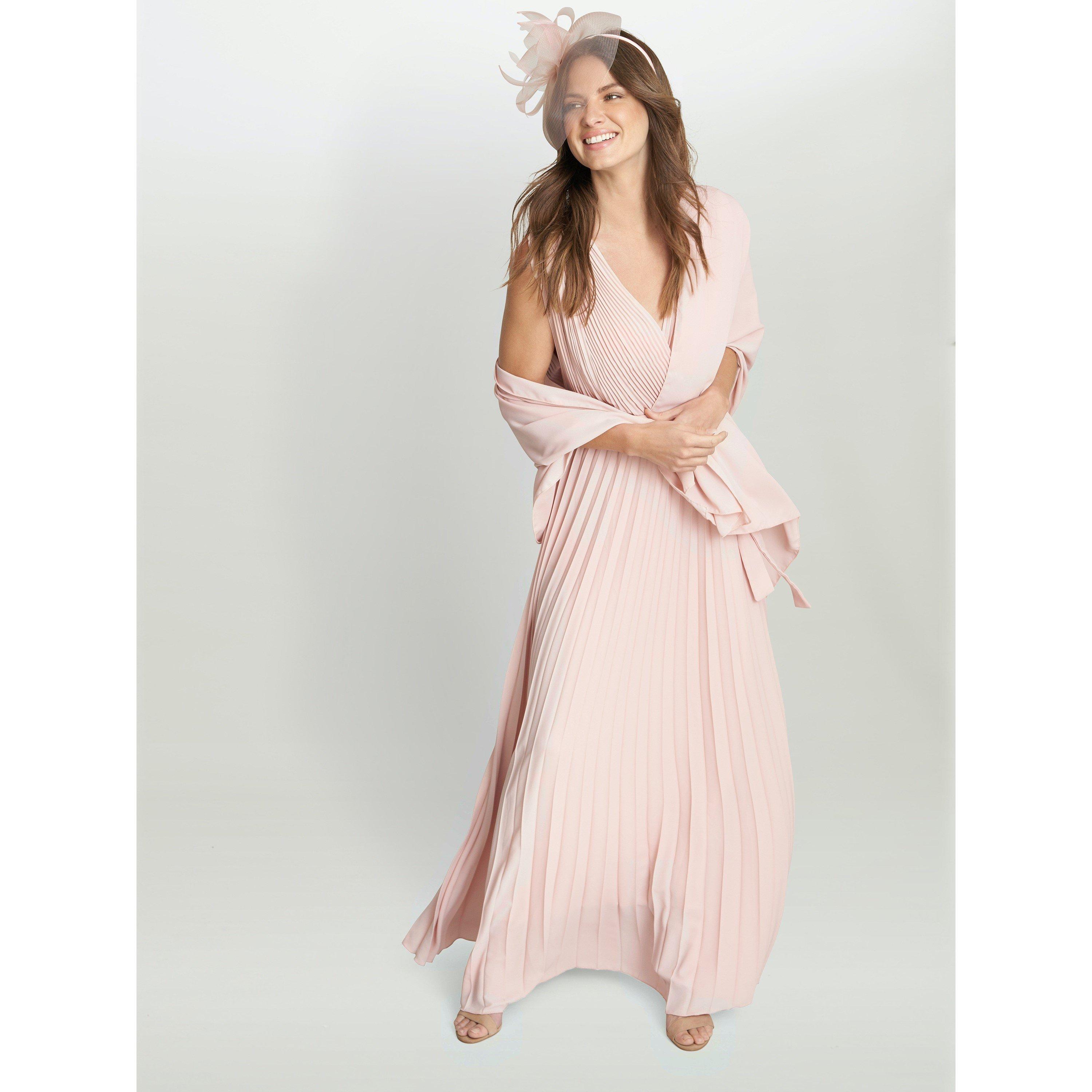 Blush - Gina Bacconi - Chelsey Maxi Dress With Pleat Skirt - 5