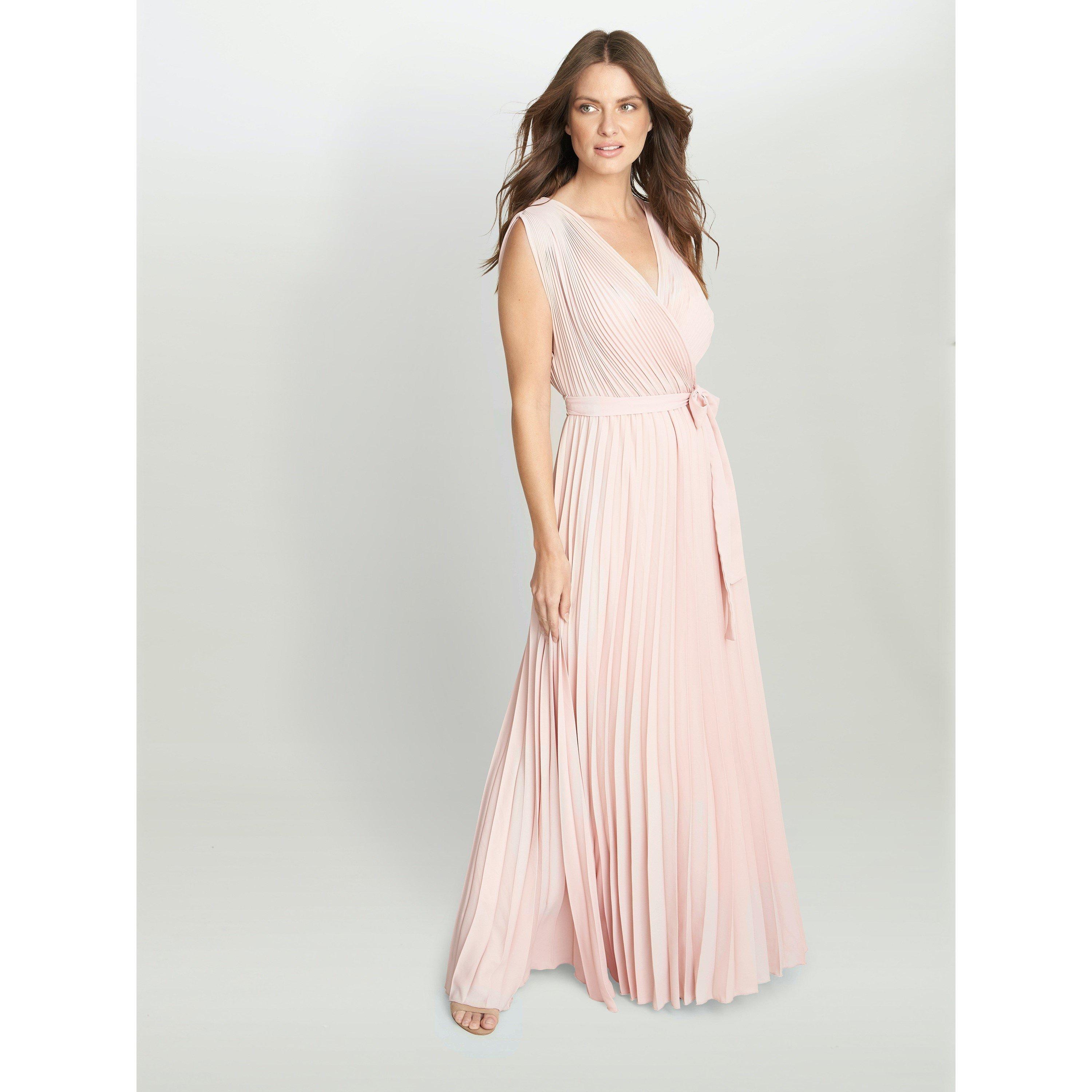 Blush - Gina Bacconi - Chelsey Maxi Dress With Pleat Skirt - 6