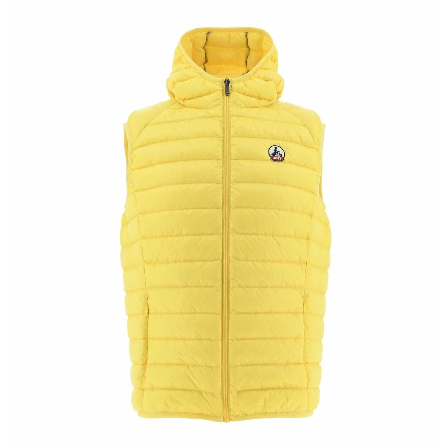 Yellow - JOTT - Pat Hooded Down Gilet - 1