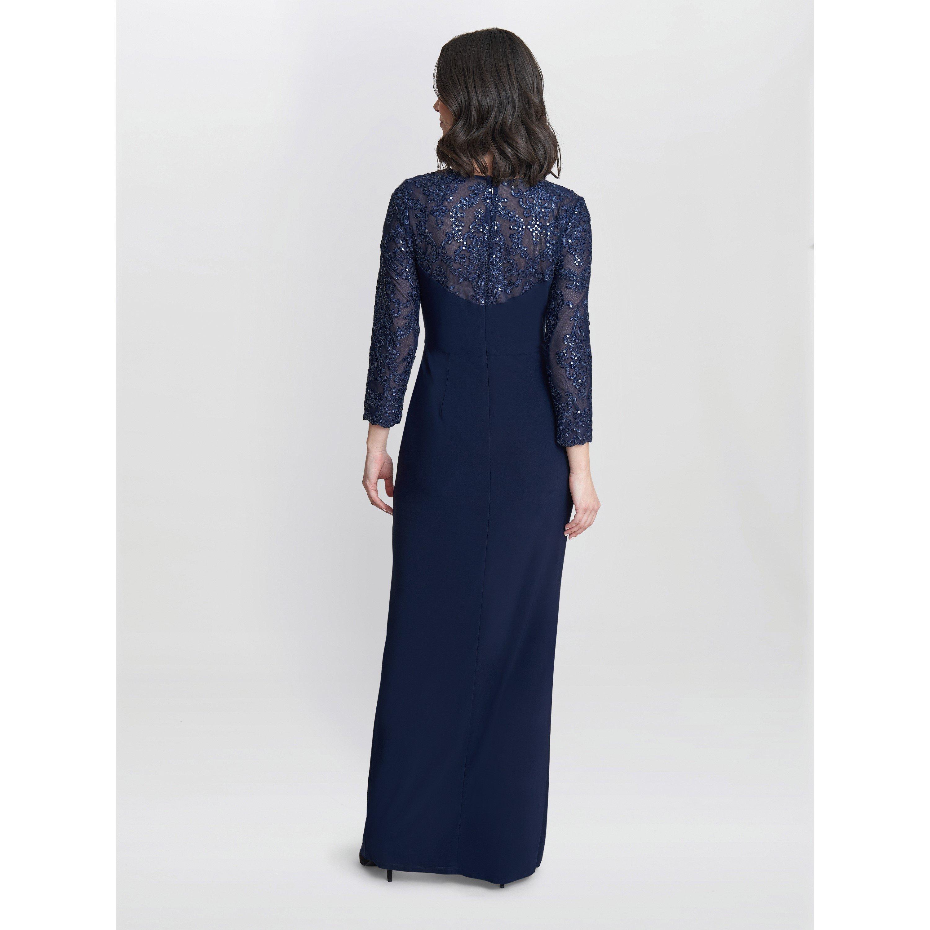Navy - Gina Bacconi - Isla Maxi Dress With Twist Front - 2